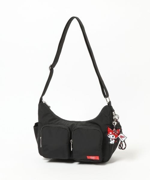 【Honda×Kuromi】Water-repellent shoulder bag with charm / 640904