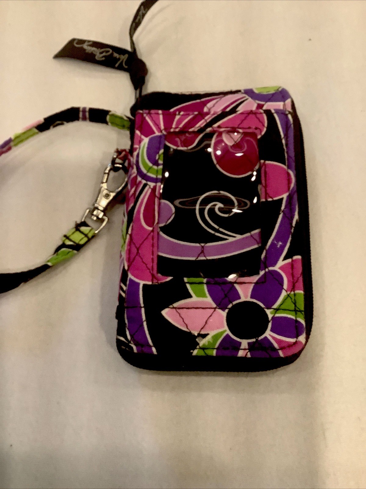 Gently Used~ Vera Bradley Purple Punch Carry It All Wristlet
