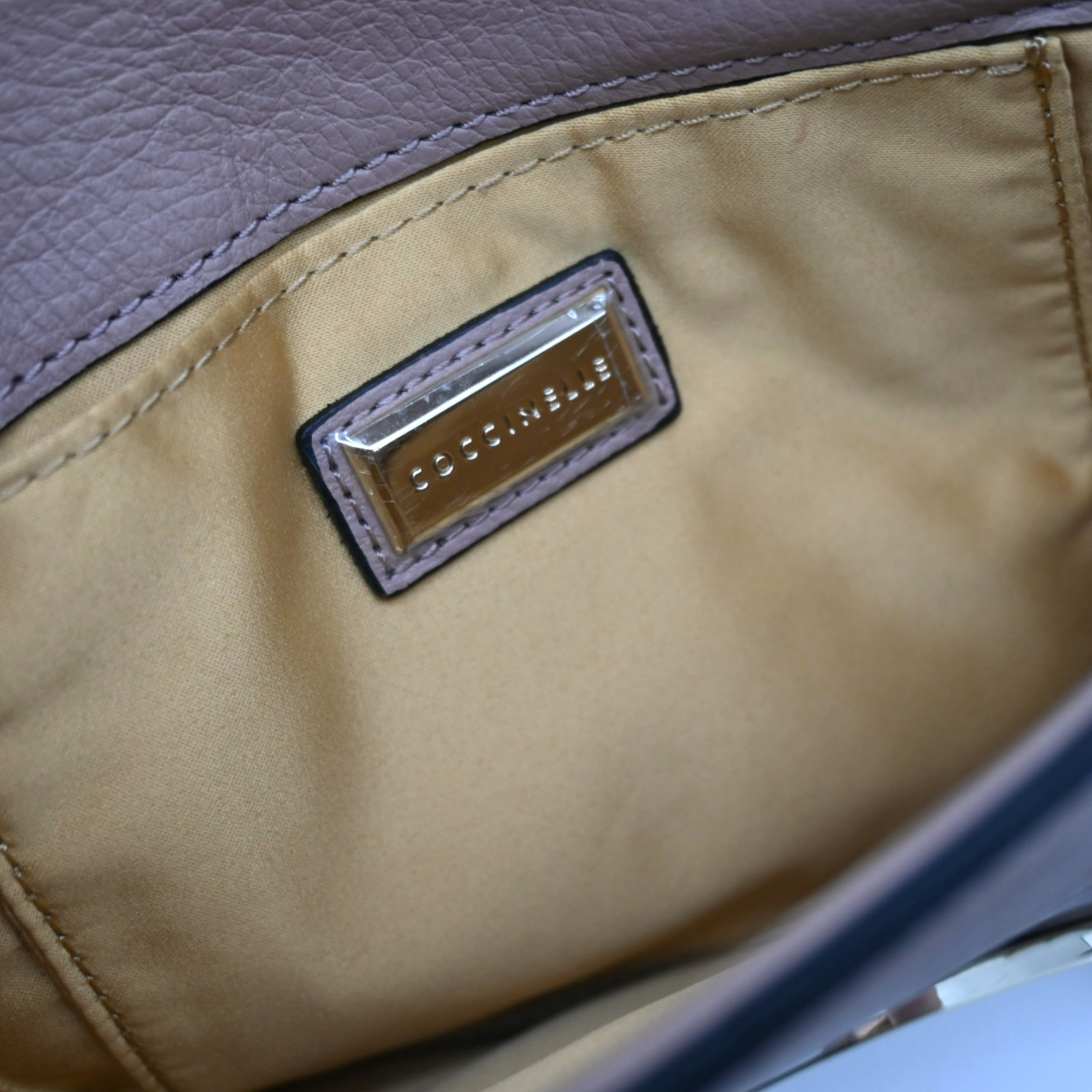 Coccinelle Pink-Beige Celeste Leather Crossbody Bag