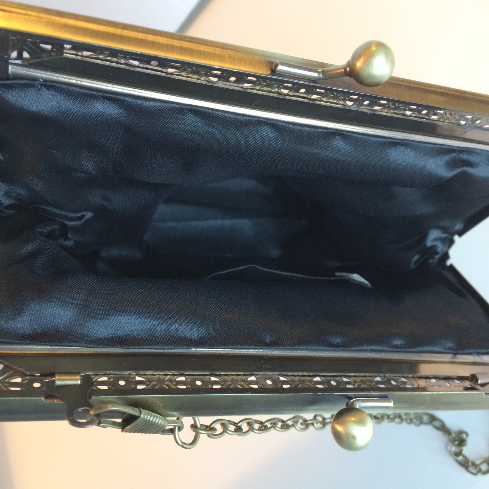 Off Park Collection (JTV) Peacock Color Antique Toned Beaded Clutch crossbody