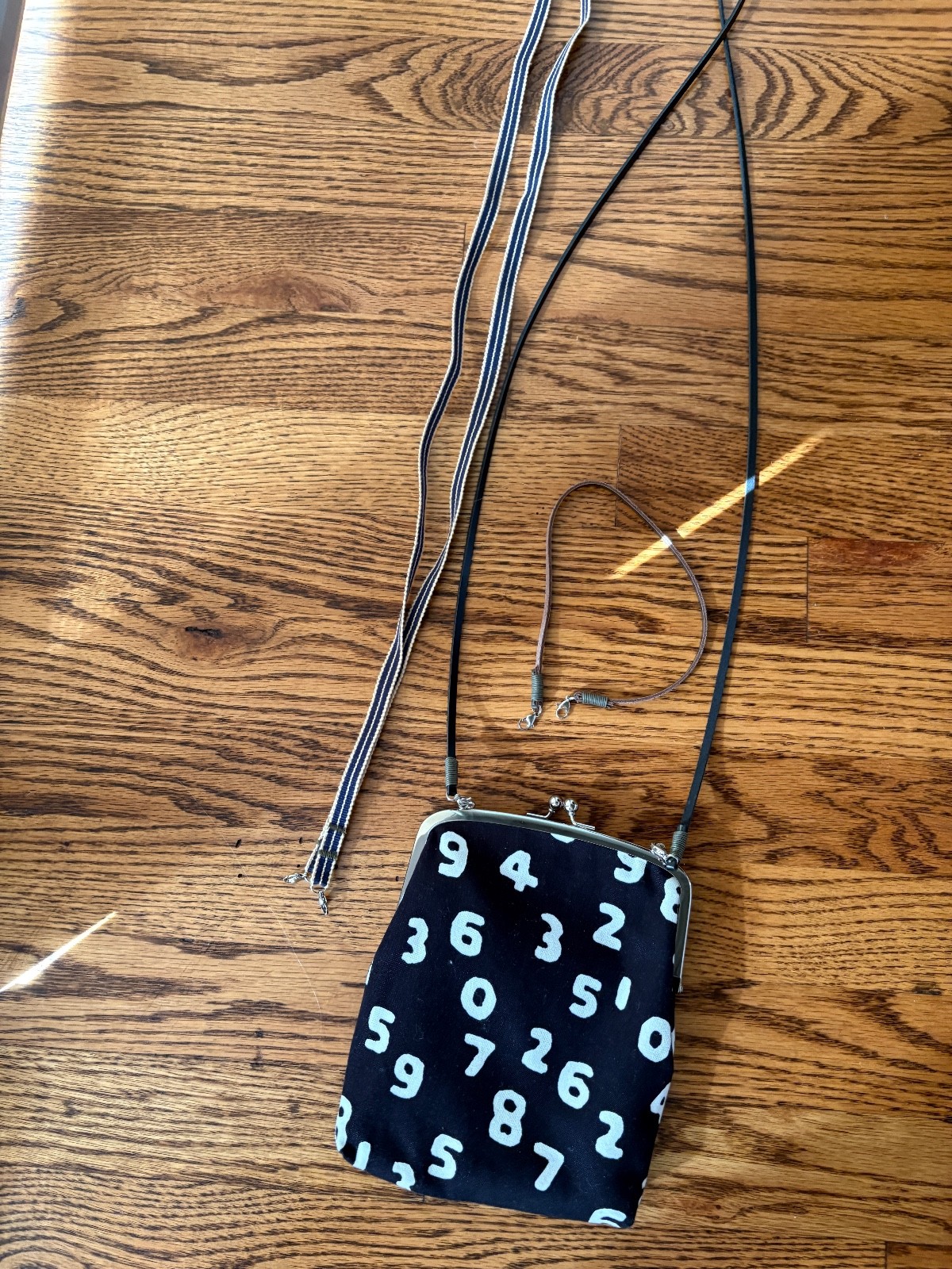 SOU SOU Canvas Soft Gamaguchi Clasp Purse – 2 Different straps-long & short