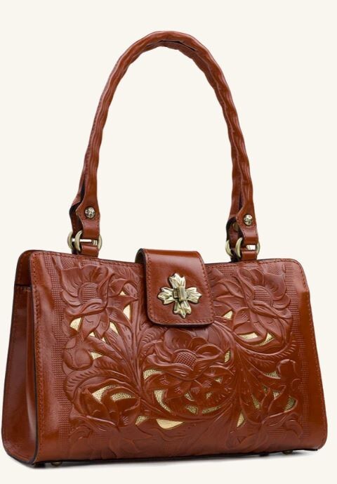Patricia Nash Women’s NWT ROSINA Satchel – Italian Leather Tan MSRP $229