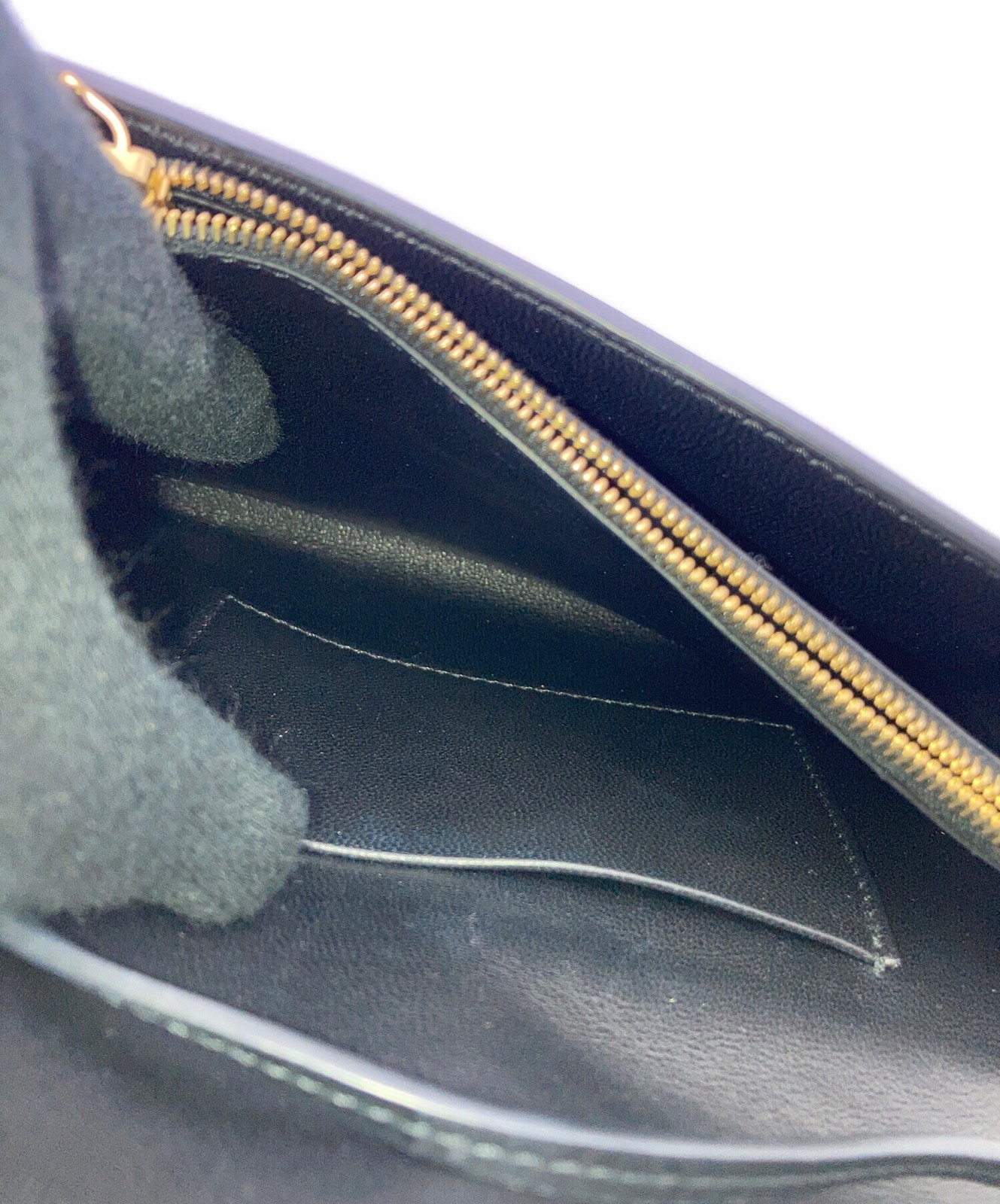 The Row Envelop in Leather 2way W1569L39BLSG Black Bag #TFB2705