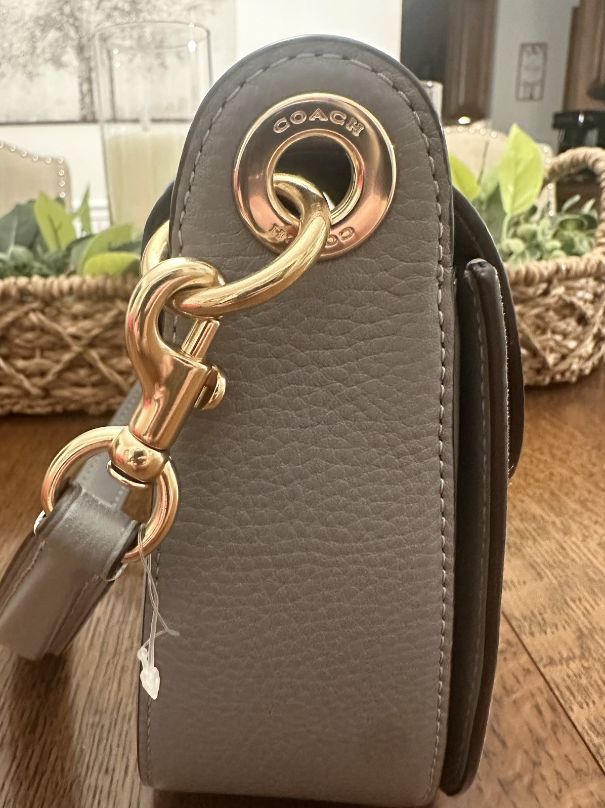 NWT – COACH Kleo Convertible Shoulder / Crossbody Bag – Granite Gray Gold C5687