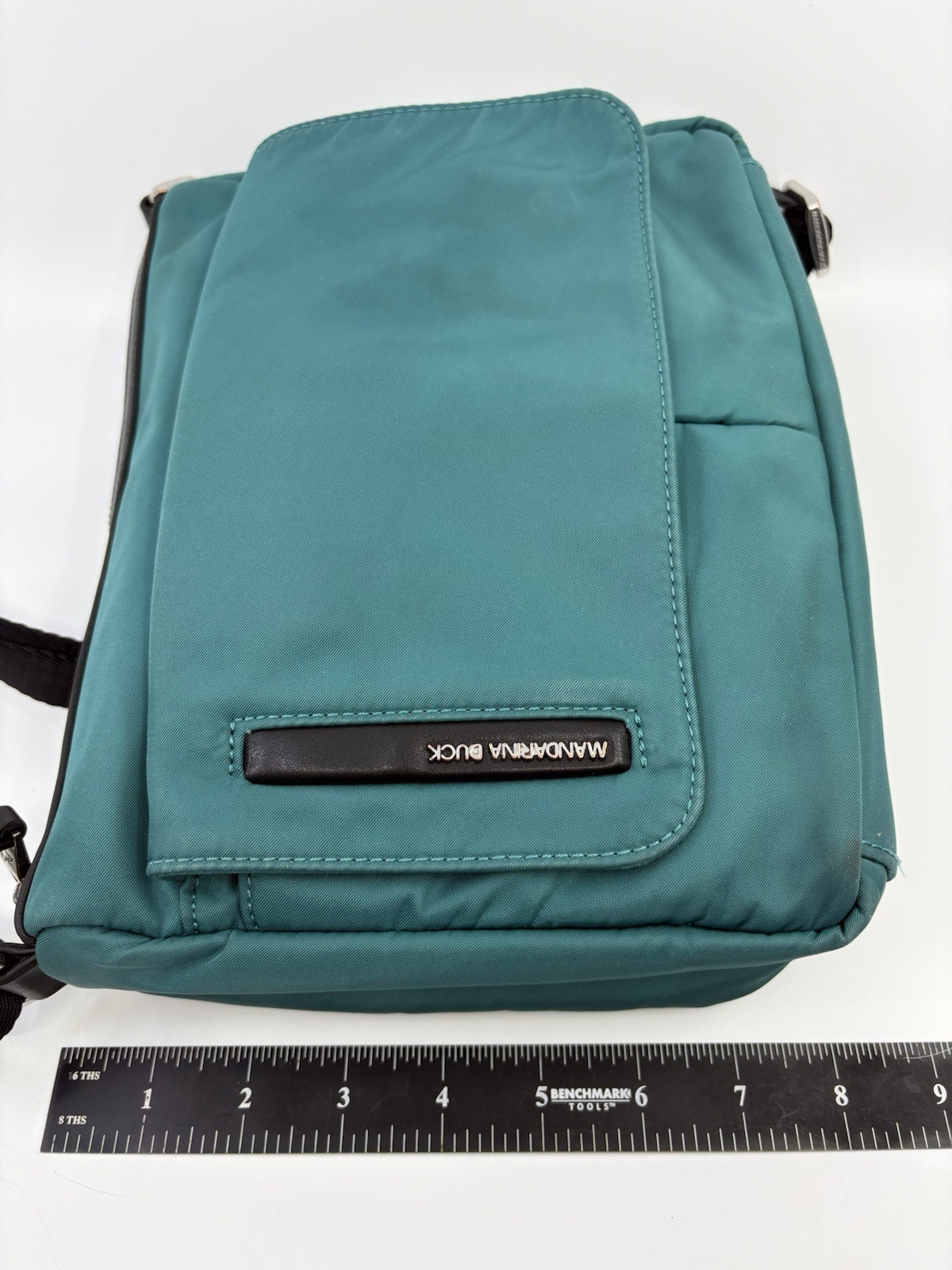 Mandarina Duck Hunter Deep Lake Teal Green Shoulder Crossbody Bag Purse