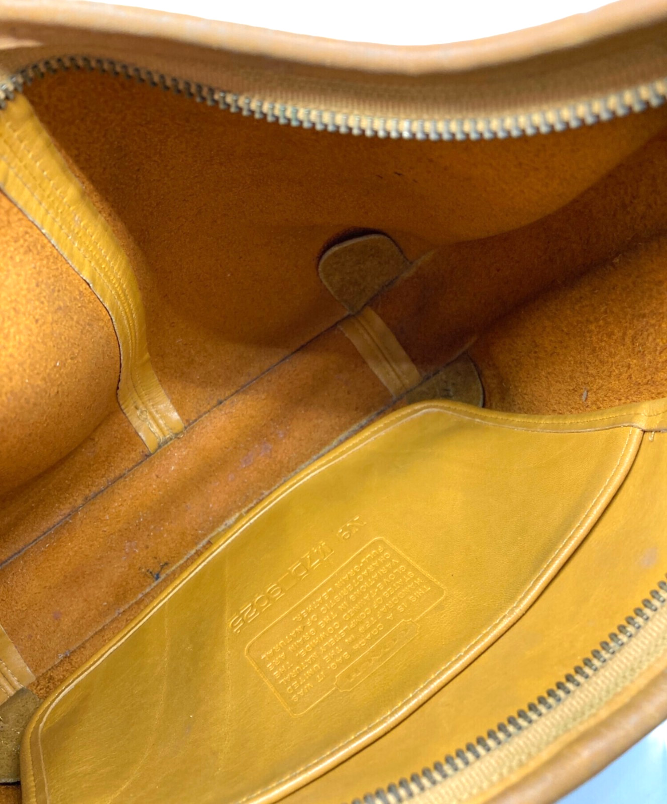 Vintage Coach Ergo 9025 Hobo Shoulder Handbag Yellow Leather US made
