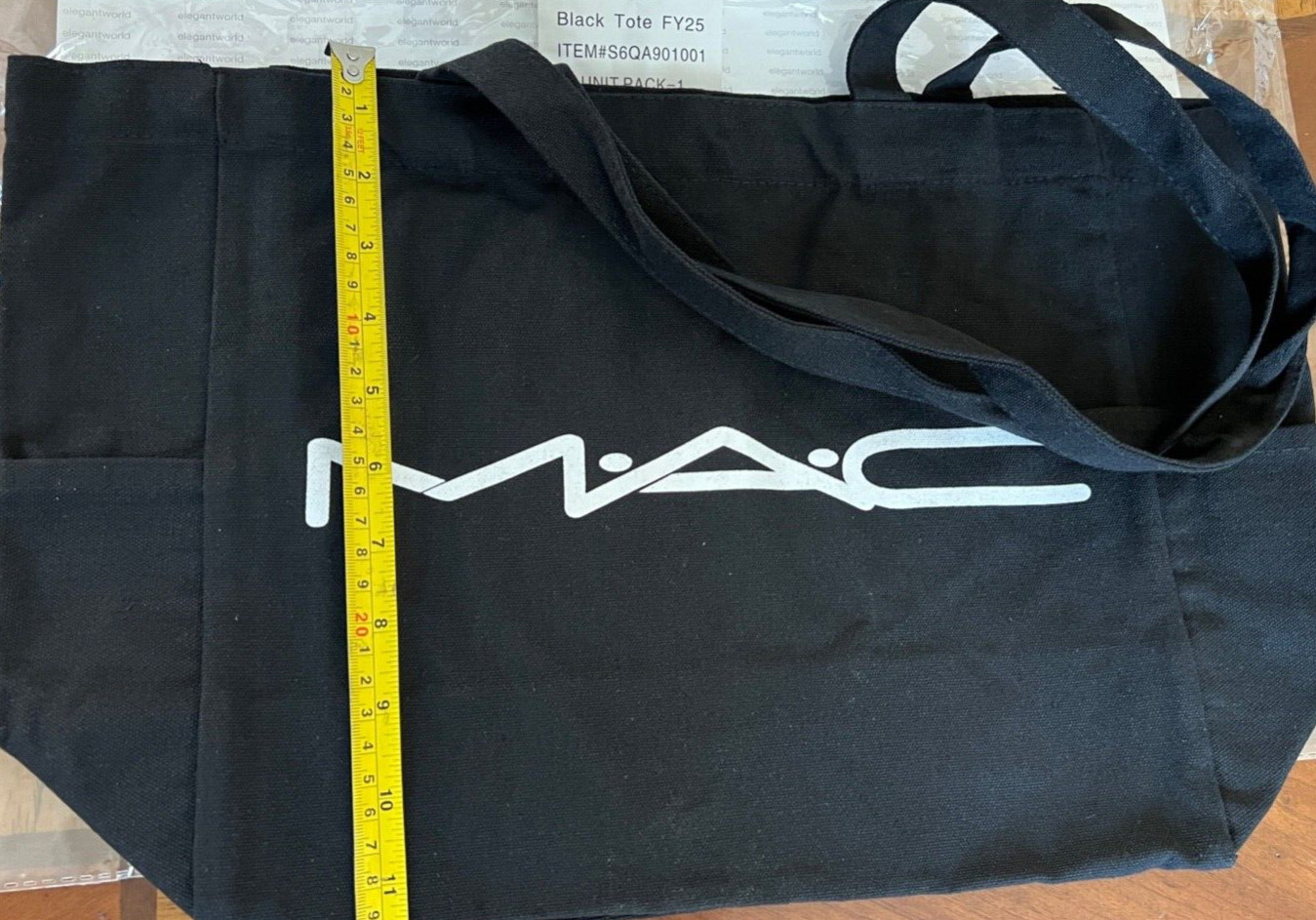 MAC Tote Bag, Black FY25 BRAND NEW Size: 18in x 12in NEVER USE AUTHENTIC PIC.