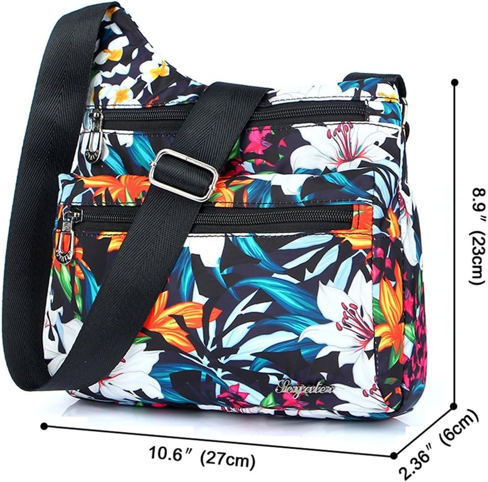 Everyday Essential: Lightweight Floral Crossbody Purse for Women – 10.6” Size!