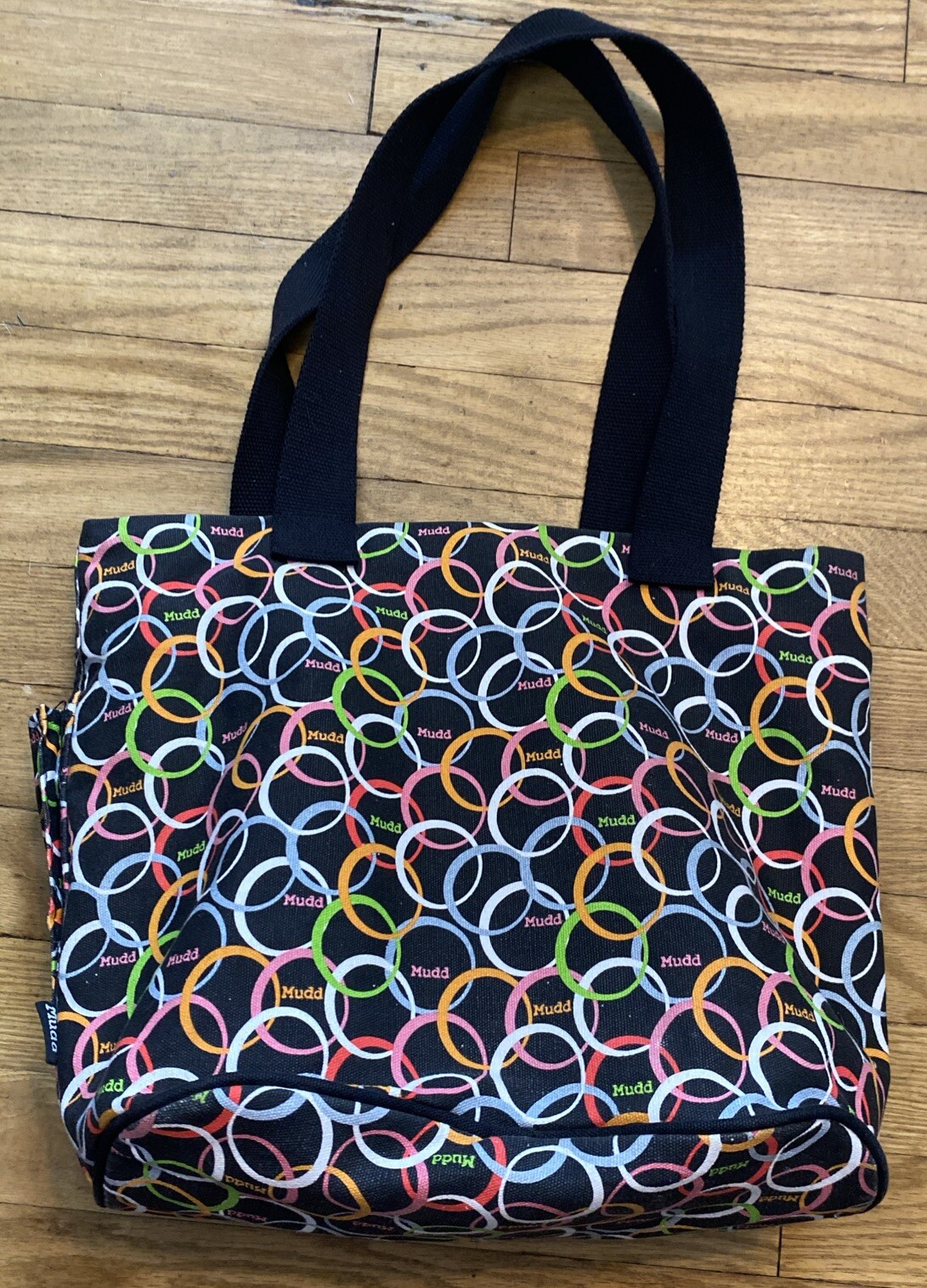 Rare Y2K MUDD Tote Bag Color Circles 14”x11”x7” Excellent Condition