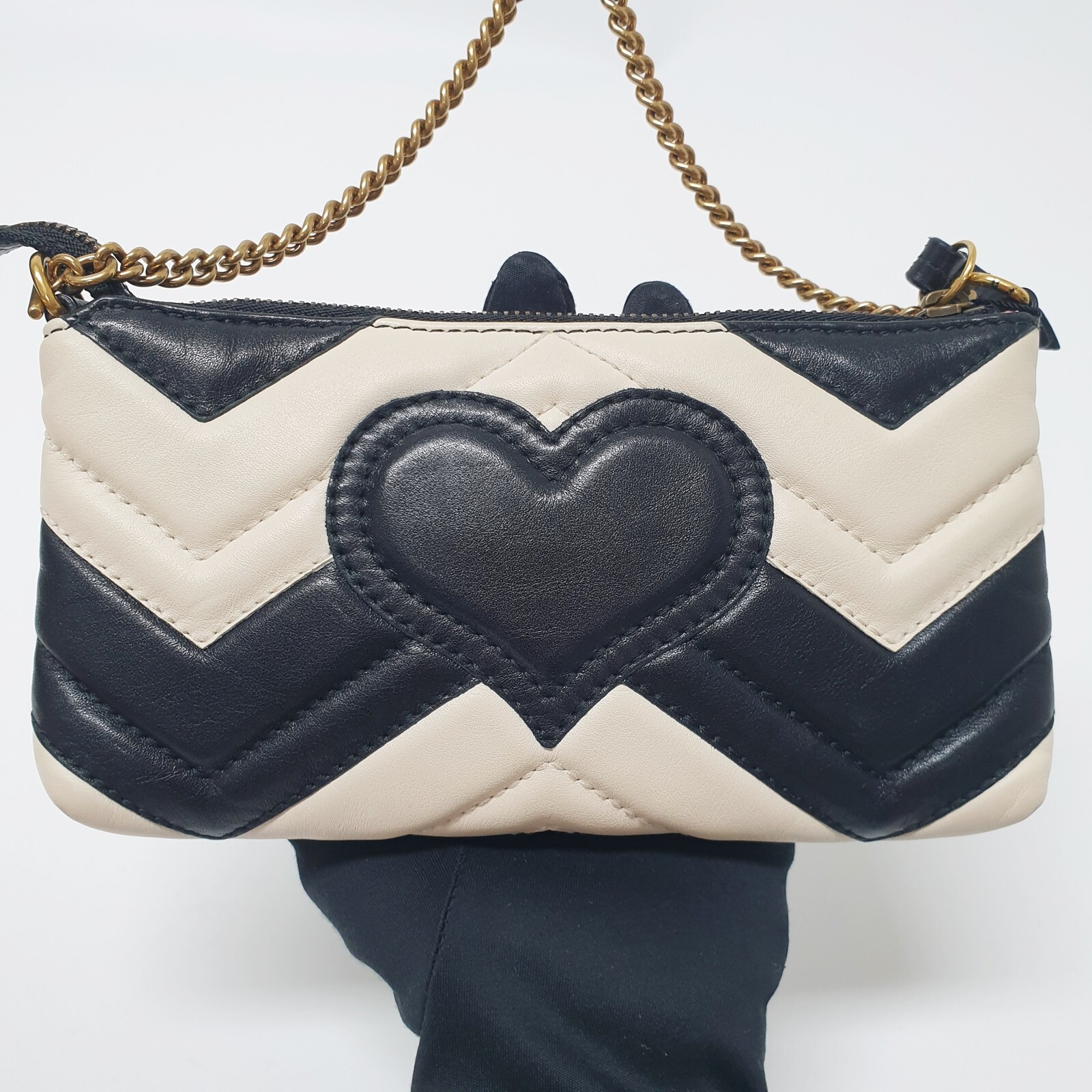 GUCCI Chain Bag Marmont Mini GG Matelasse Calfskin 443129 Guaranteed Daily GA139