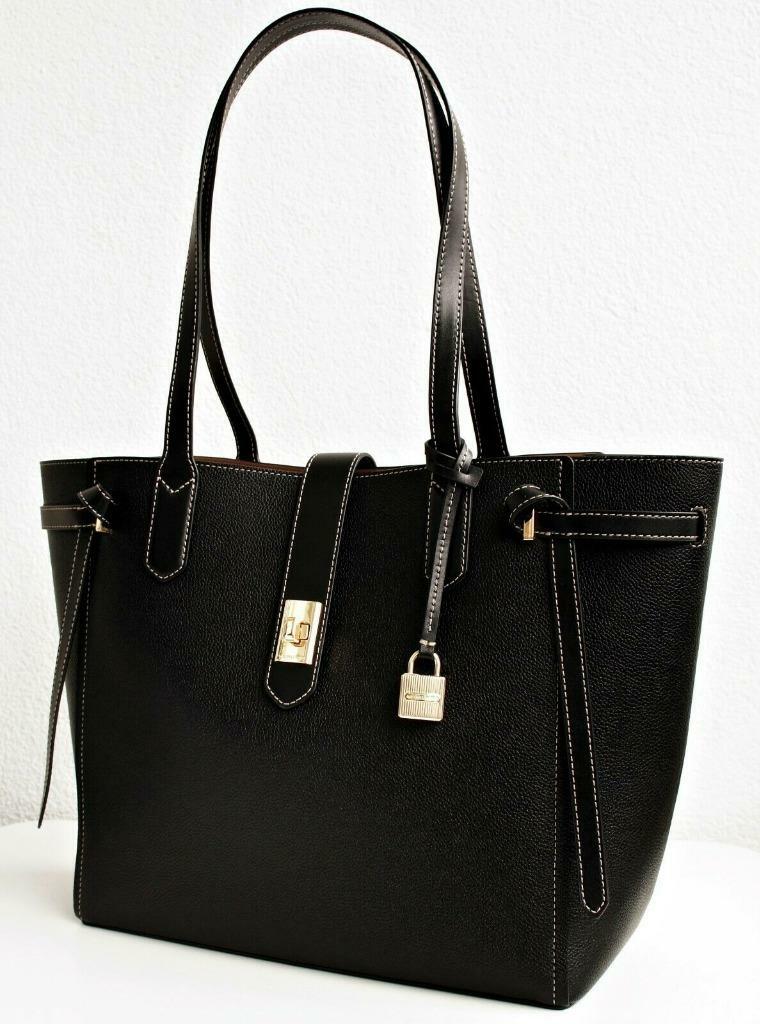 Michael Kors Cassie Black Pebbled Leather Tote/Handbag – Large -NWT