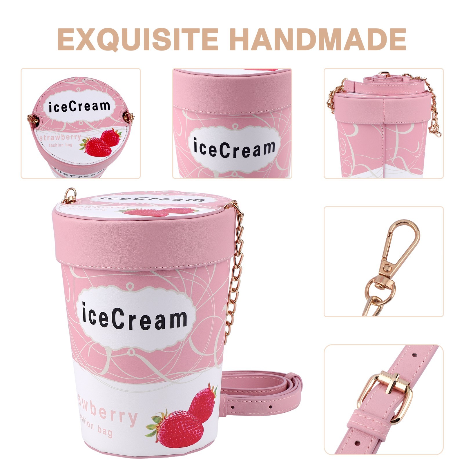Cross Body for Women, Fashion Shoulder Bag, ice cream girls Purse