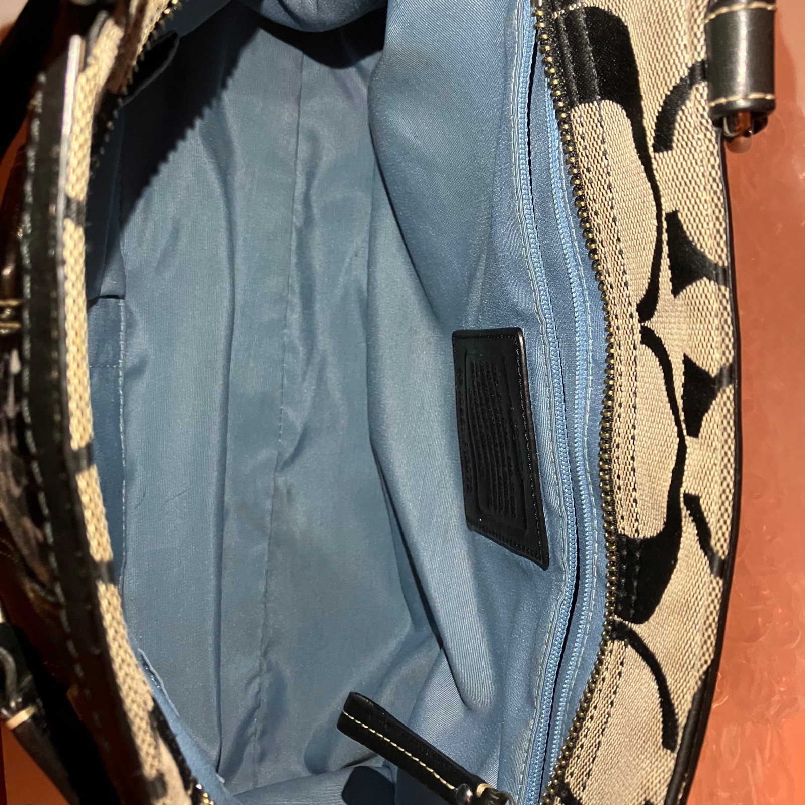 Coach Hamptons Signature Horsebit Tote F13072 Jacquard Leather Shoulder Bag