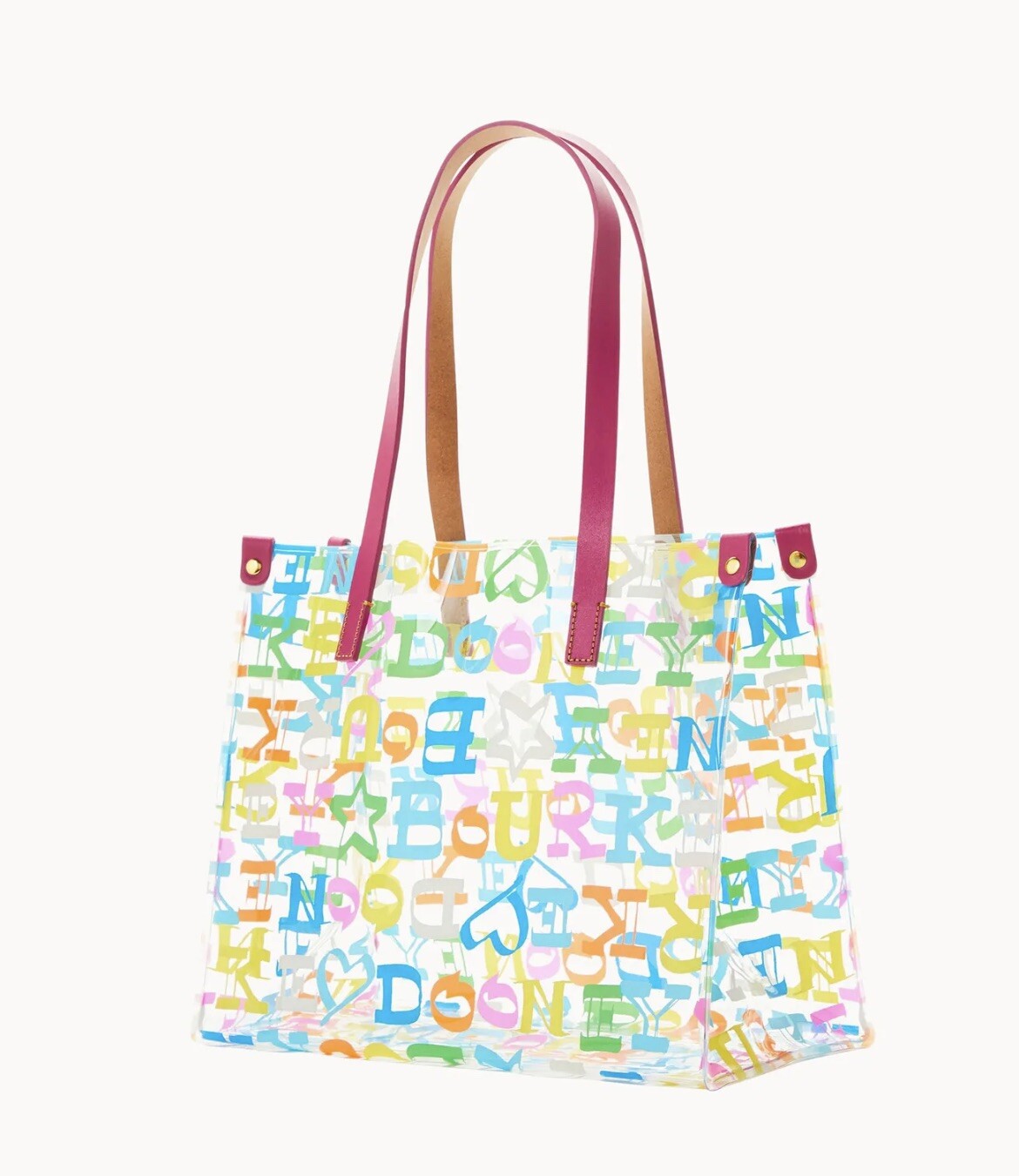 Dooney & Bourke Doodle Clear IT Medium Shopper Bag Purse Tote Beach Handbag