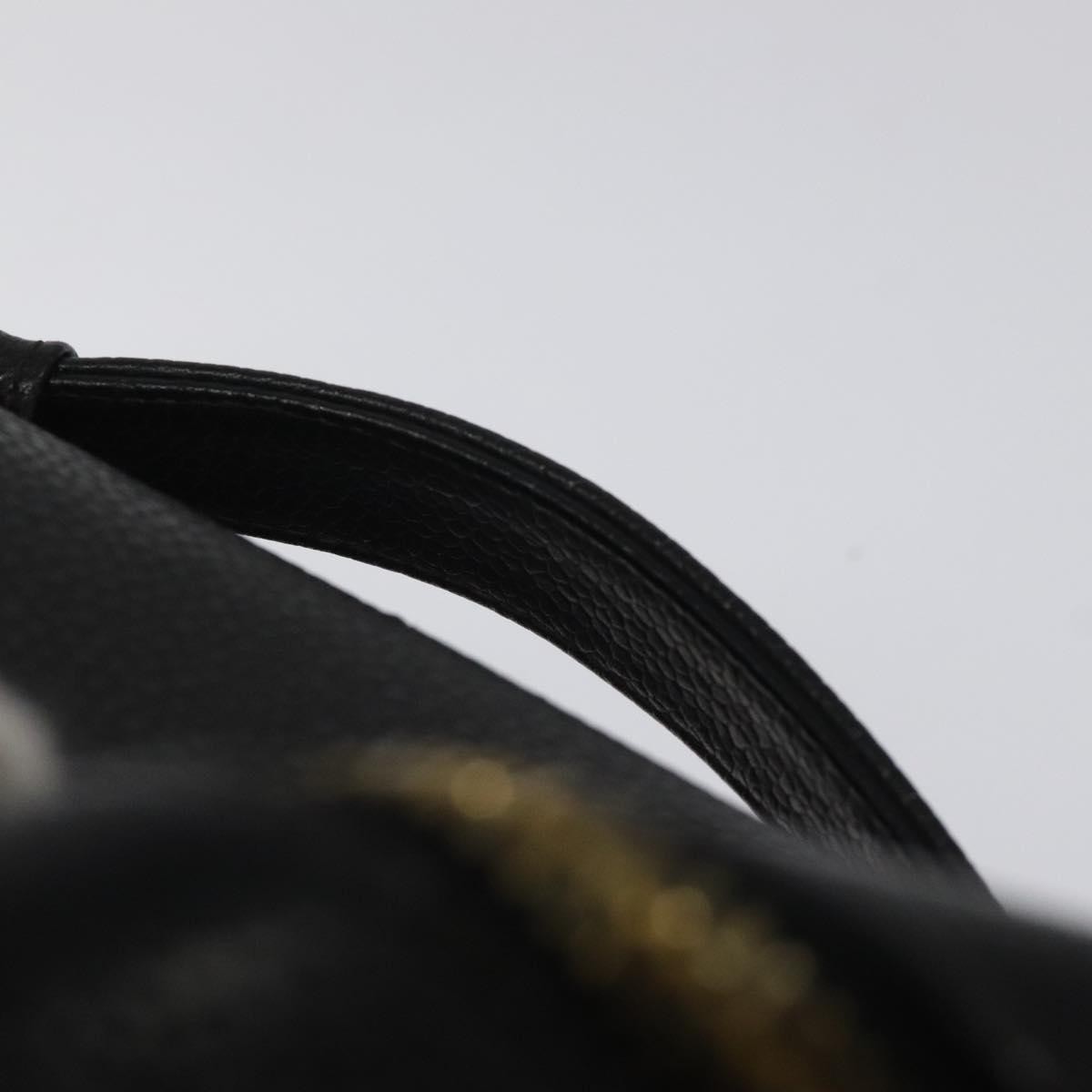 CHANEL Bicolore Vanity Hand Bag Grained Calf Skin Black CC Auth yb789