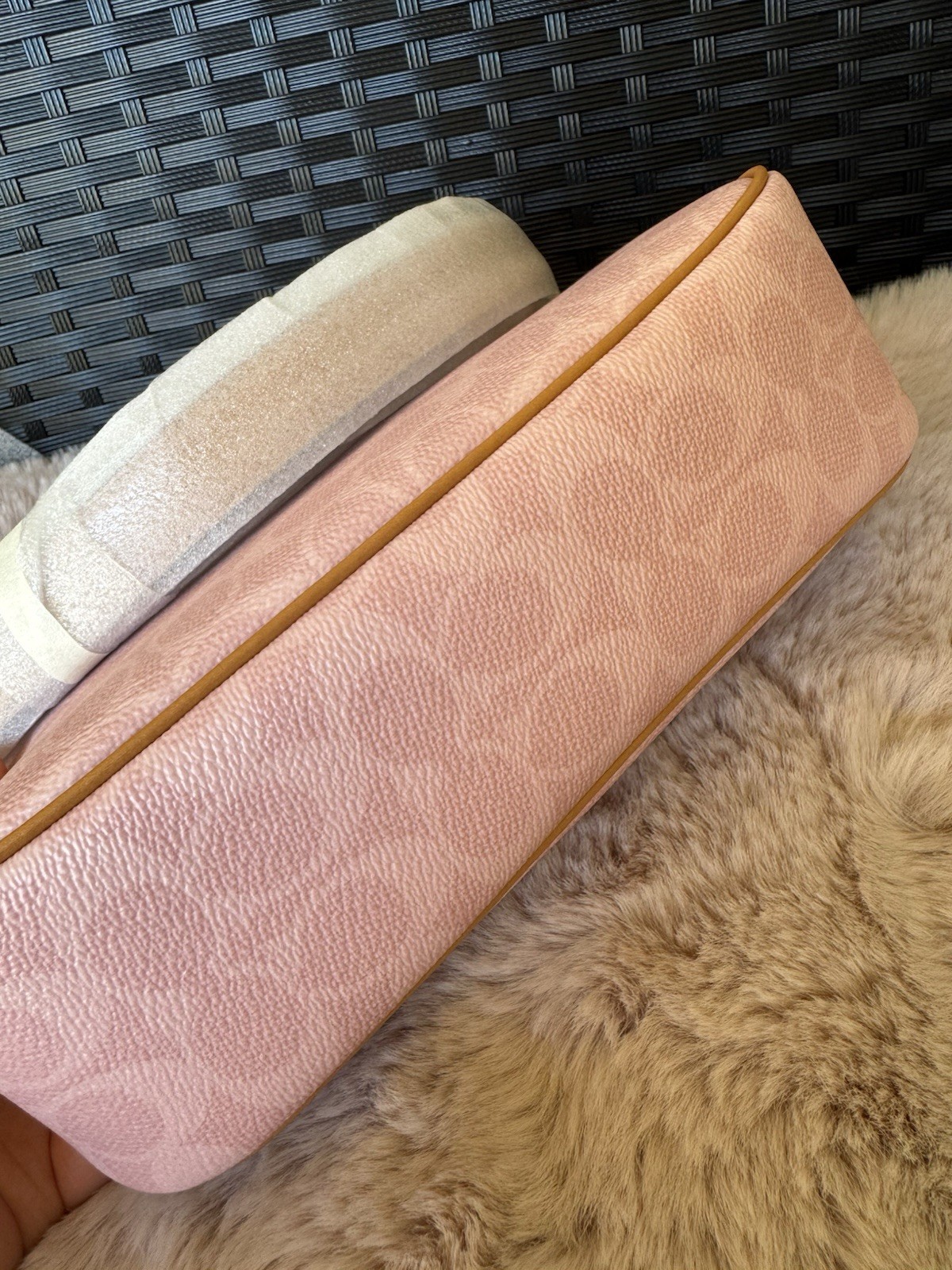 NWT Coach Gold Powder Pink Teri Shoulder Bag Signature with Charms CEA20 2026