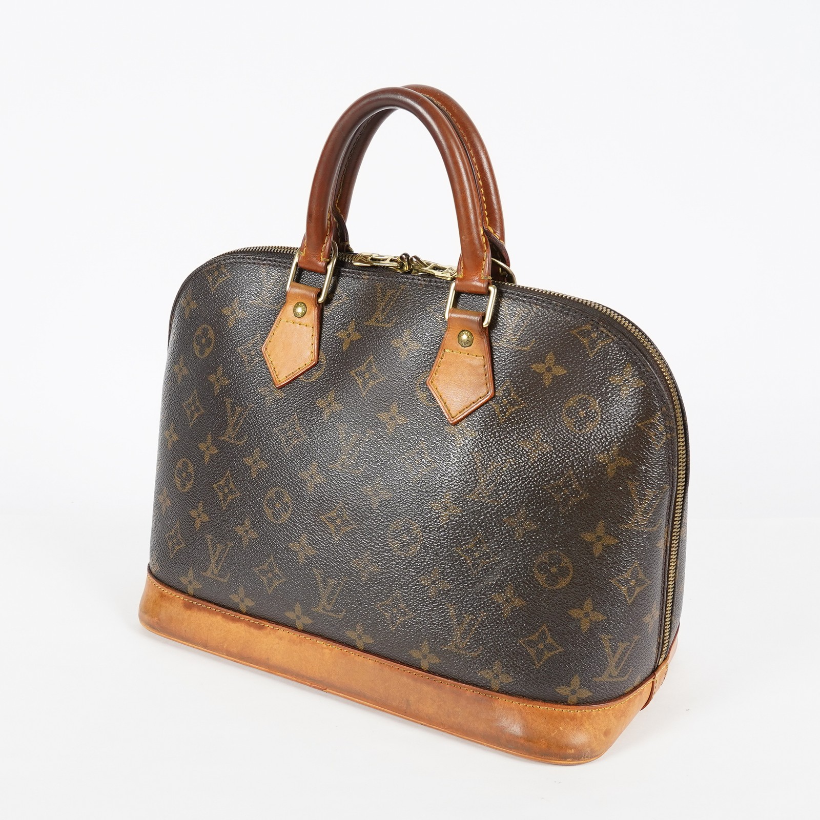 Louis Vuitton Alma PM M51130 Monogram Canvas Brown Handbag Vintage 08A382860003