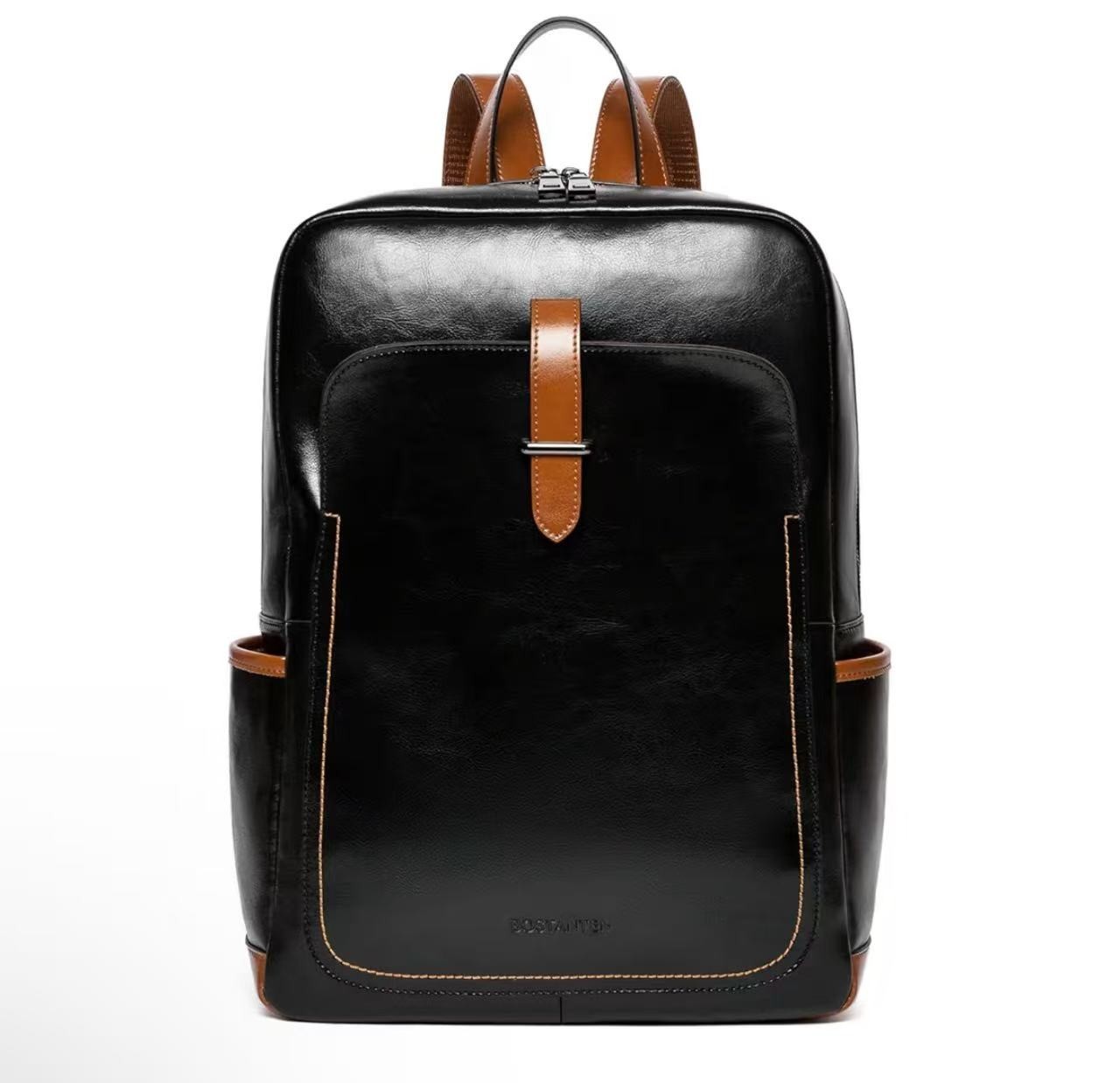 BOSTANTEN Leather Laptop Backpack for Women,15.6 inch Computer Backpack Purse Co