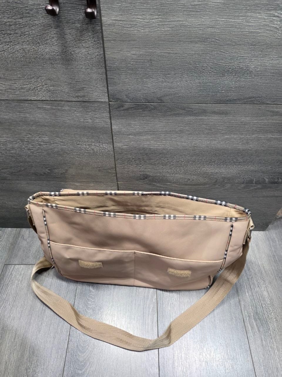 Burberry Fragrance saddle PVC Tan Nova Check Messenger Bag Crossbody B000695