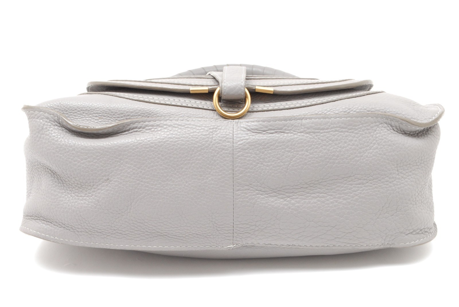 Chloe Marcie Shoulder Hand Bag Leather Gray