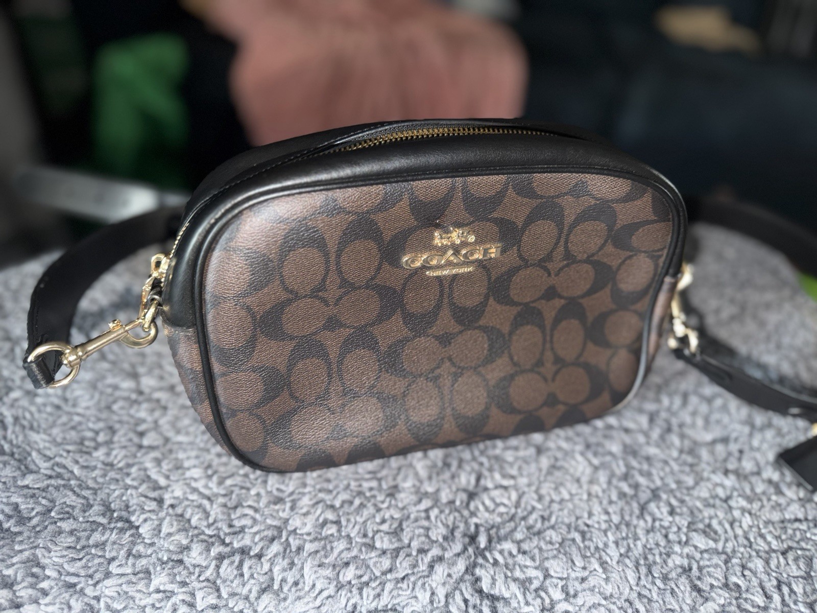 Coach Jamie Camera Bag in Signature Canvas D2261-CAS47 Brown/Black