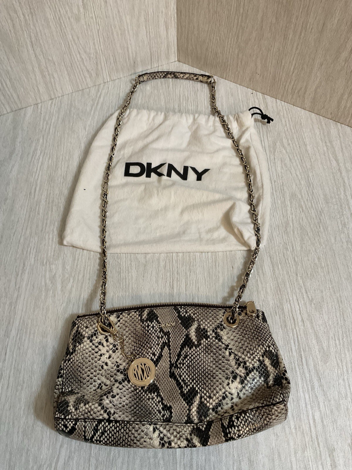 DKNY snake skin, leather bag, vintage mint condition