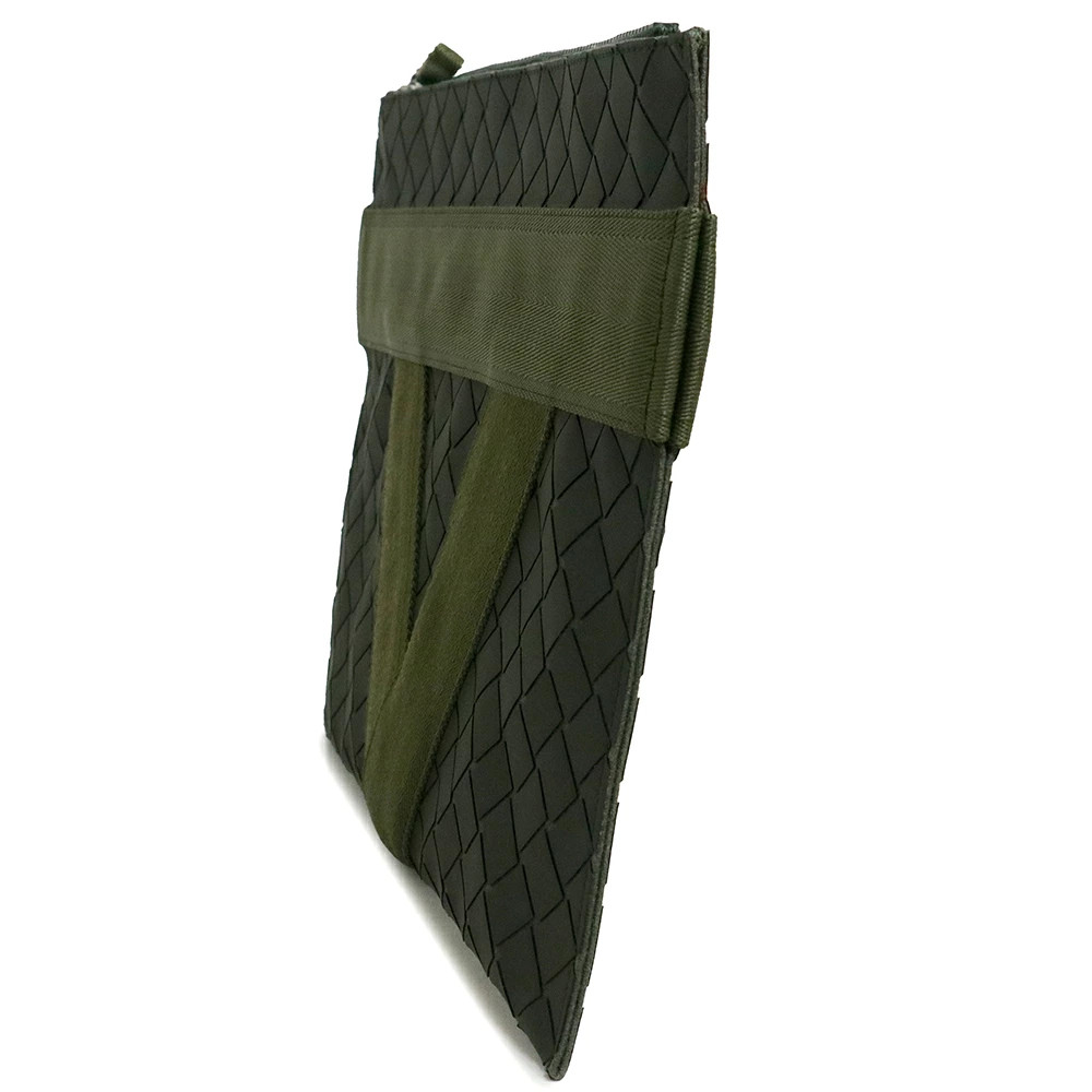 BOTTEGA VENETA Document Case Intrecciato Camping Khaki Green Clutch Bag #BCB1811
