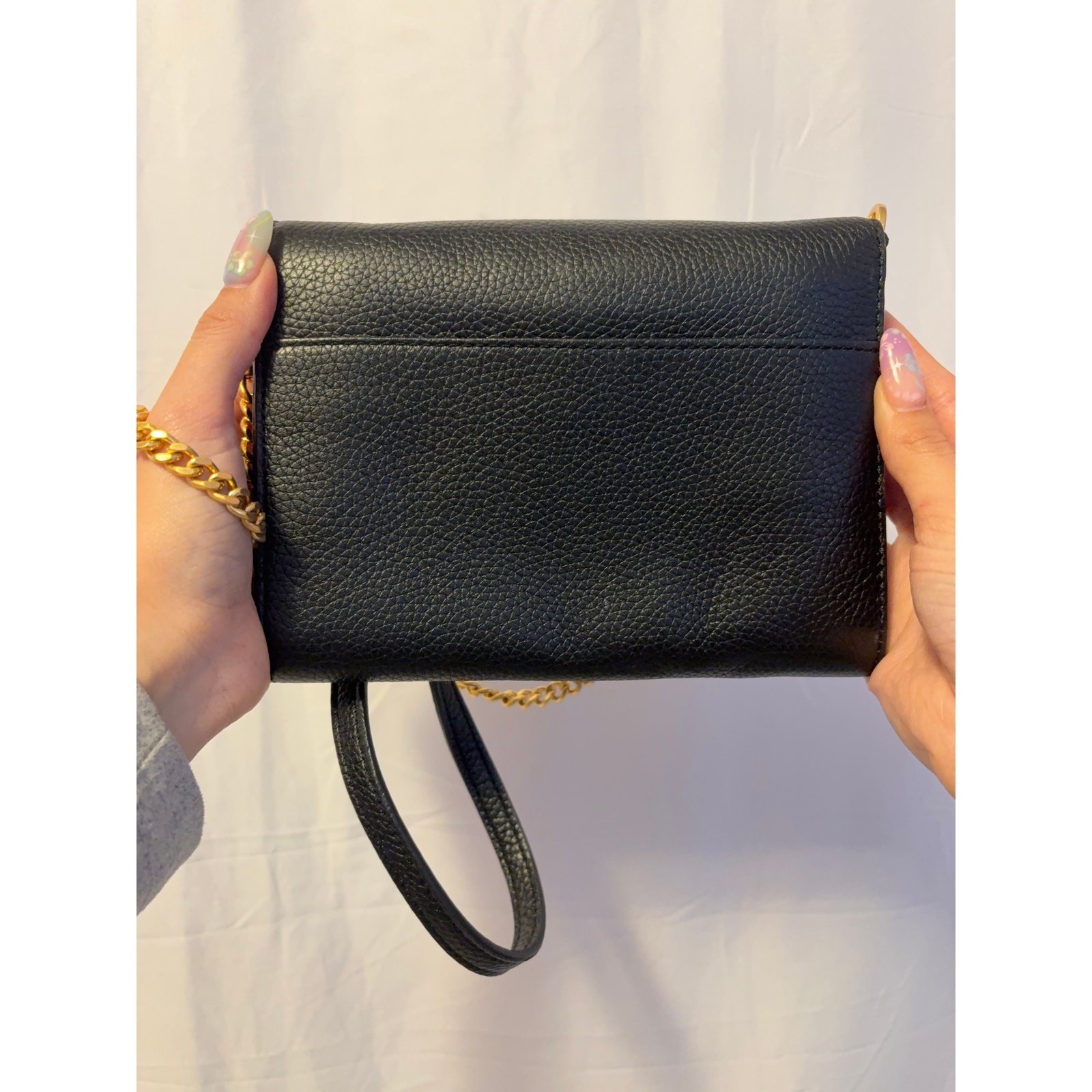 Tory Burch Britten Chain Wallet Black