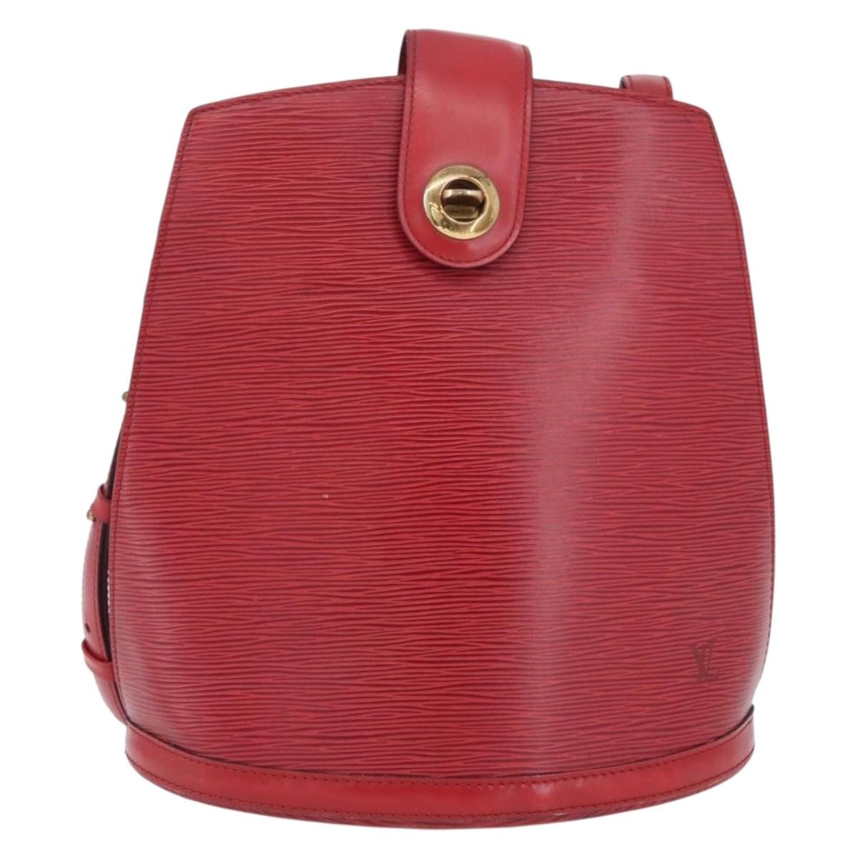 LOUIS VUITTON Epi Cluny Shoulder Bag Red M52257 LV Auth ka3024
