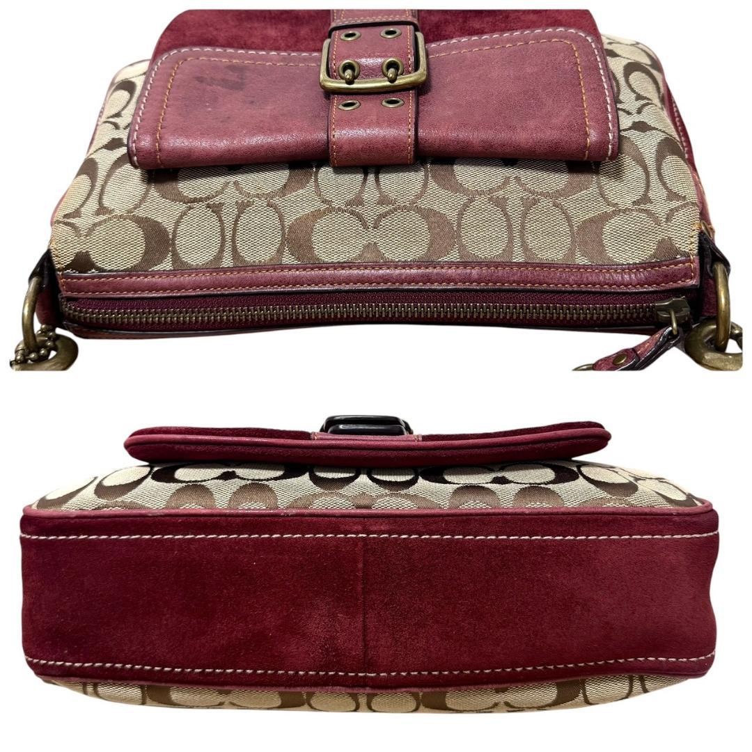 Rare COACH Soho Shoulder Bag One Shoulder Suede Canvas