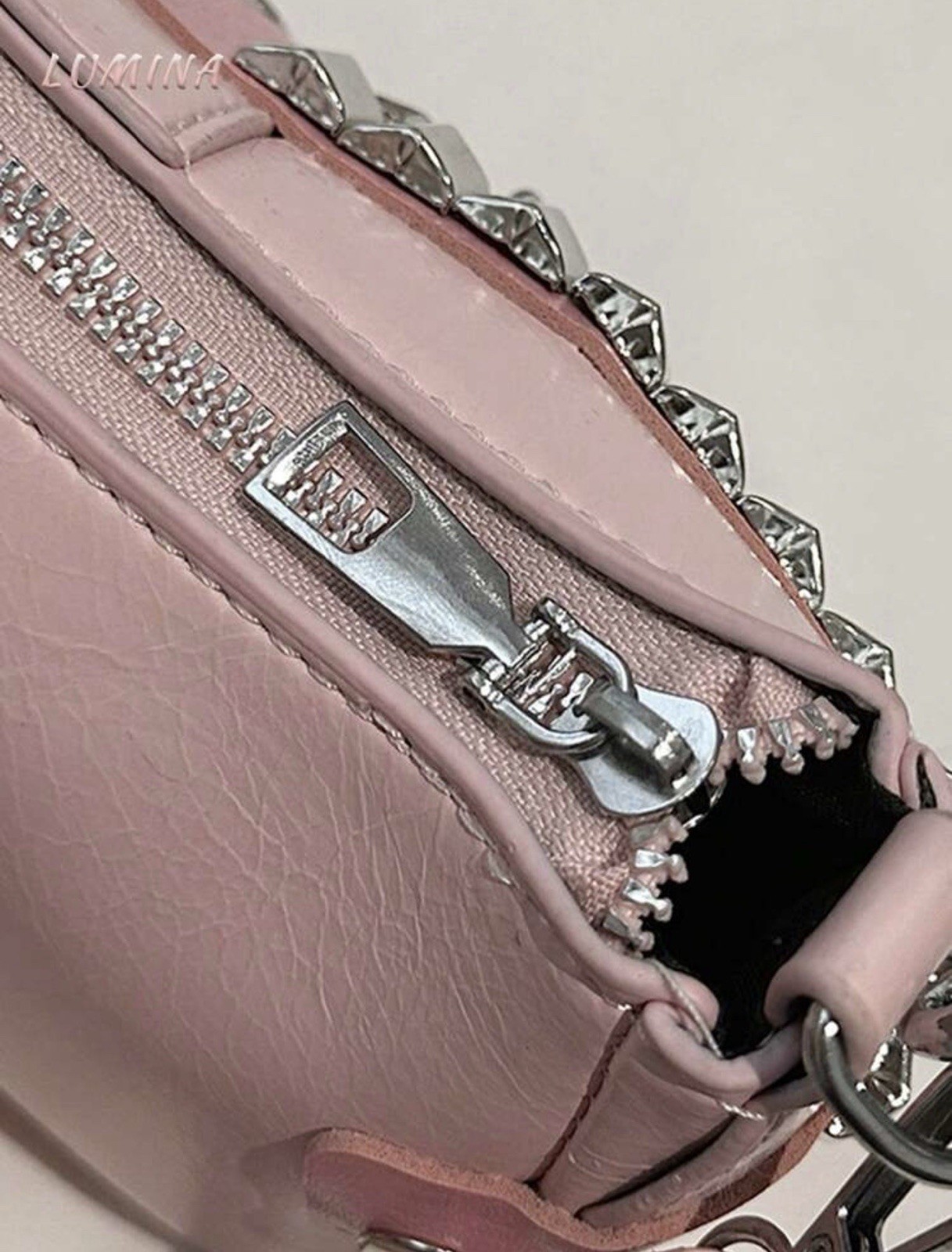 Shoulder Bag Y2K Fashion Womens Faux Suede & Leather Turn Buckle Matching Wallet