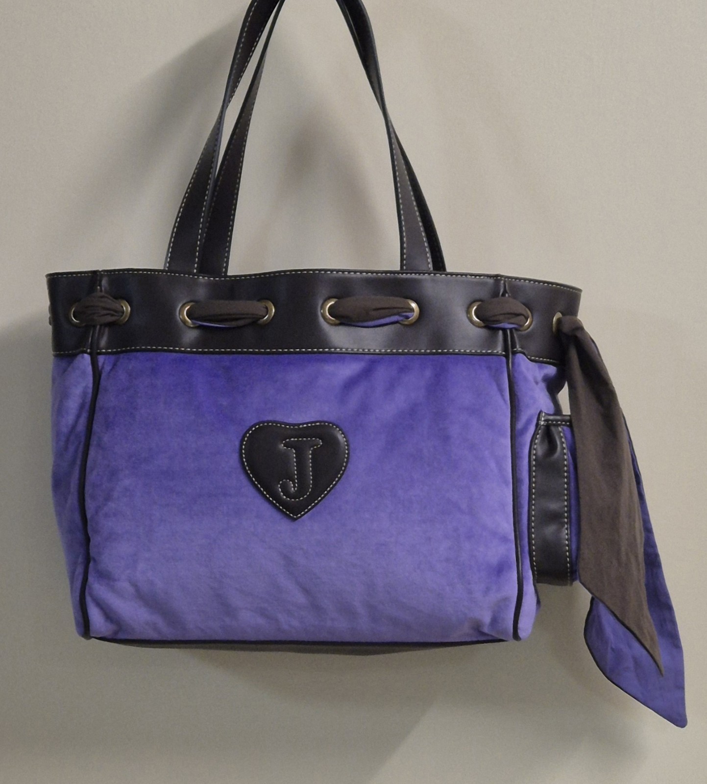 Juicy Couture Once Upon A Time Daydreamer Tote Bag Purple Choc Velour Y2K BNWT