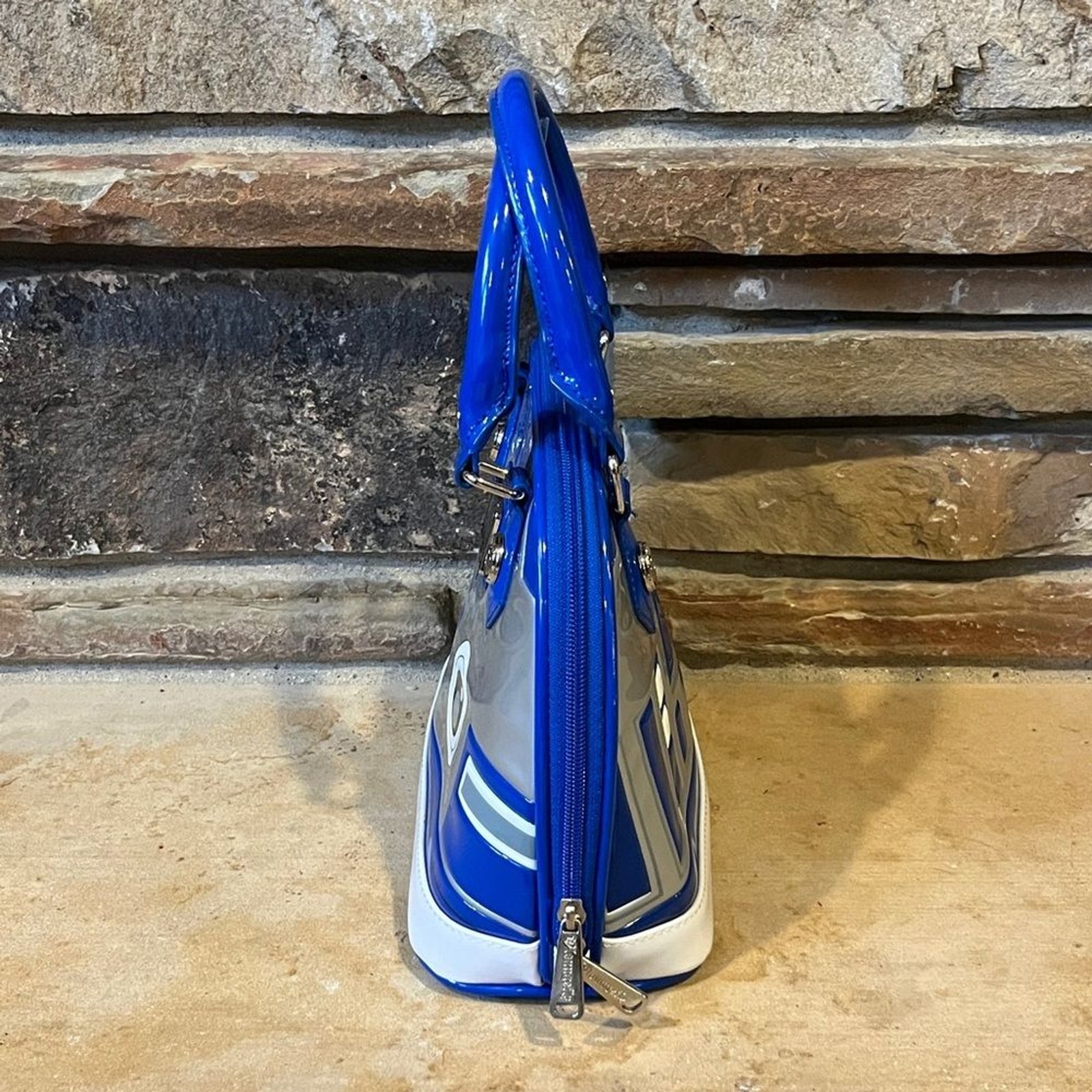 Star Wars Loungefly R2D2 Blue and Silver Faux Patent Leather Bag