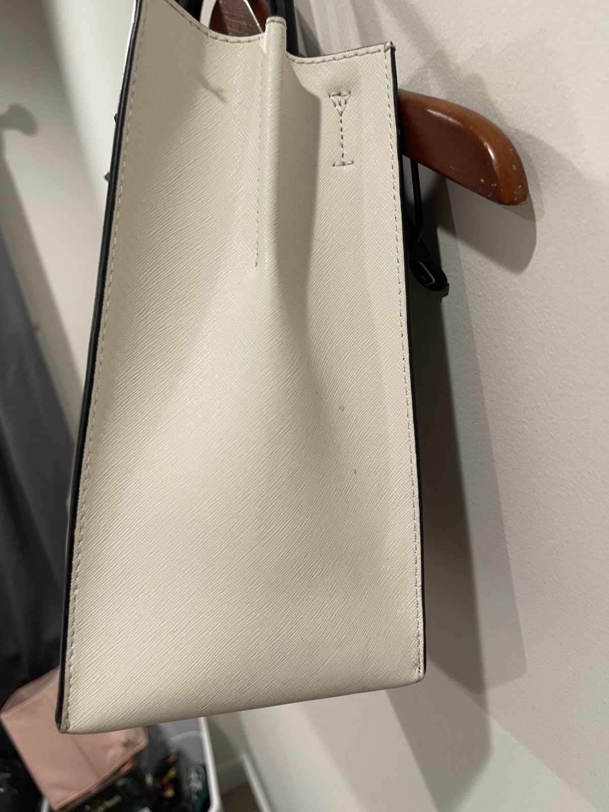 Michael Kors Medium Gray/Black Satchel Silver Padlock Charm