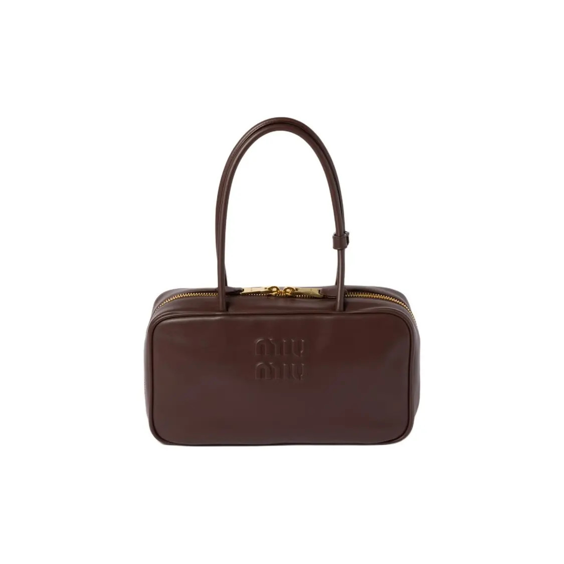 MIU MIU Beau Embossed Brand Logo Handbag Medium Size Women’s 11.8×3.3×6.6 in