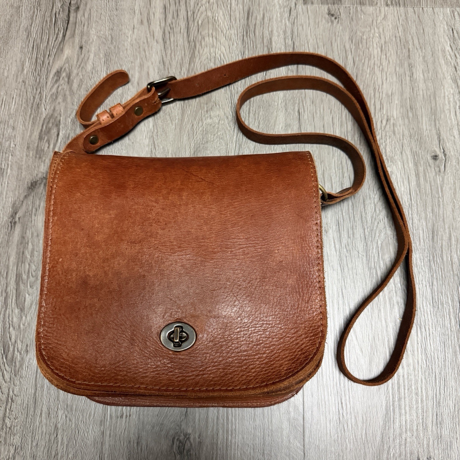Parker Clay Layla Satchel Rust Brown Leather Bag