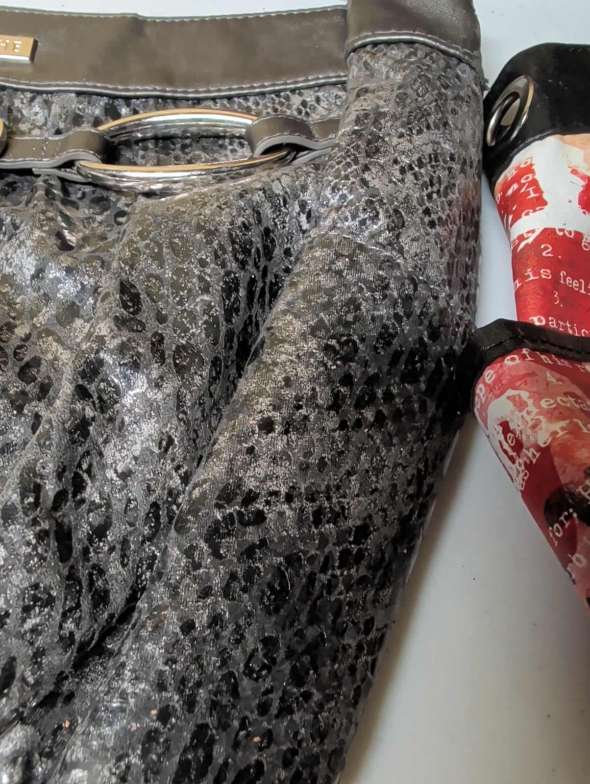 Lot Of Three Miche Demi Shell Bags Faux Snakeskin & Others
