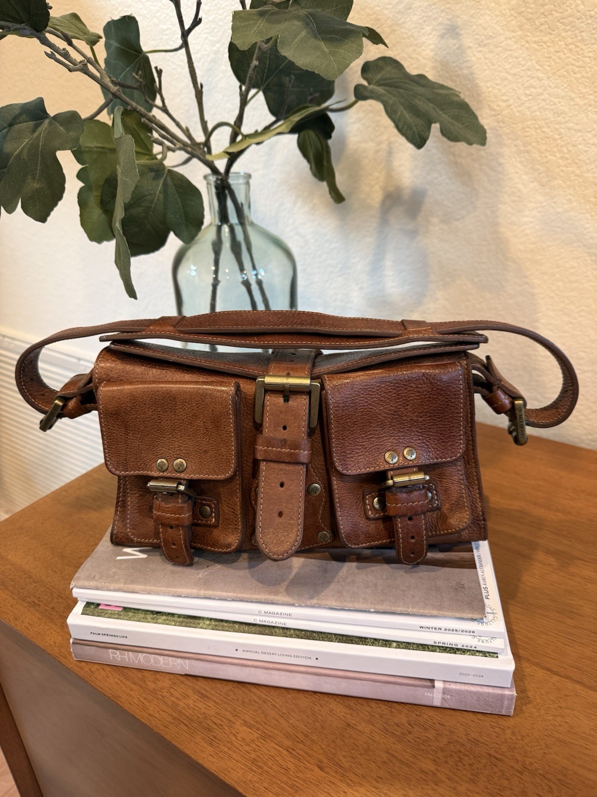 Authentic UK Mulberry Blenheim shoulder bag in classic oak leather