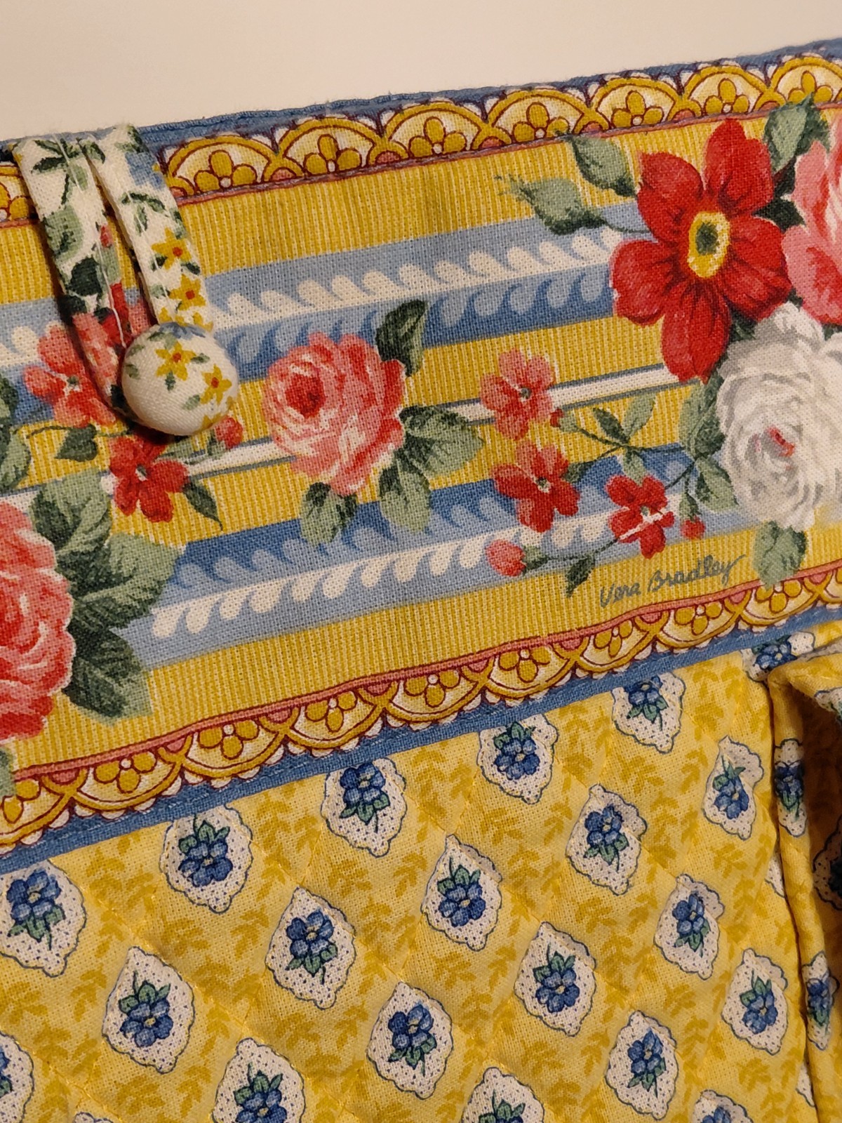 Vtg Vera Bradley Elizabeth GRAND TOTE Bag Spring 1997 Quilted Gingham Retired