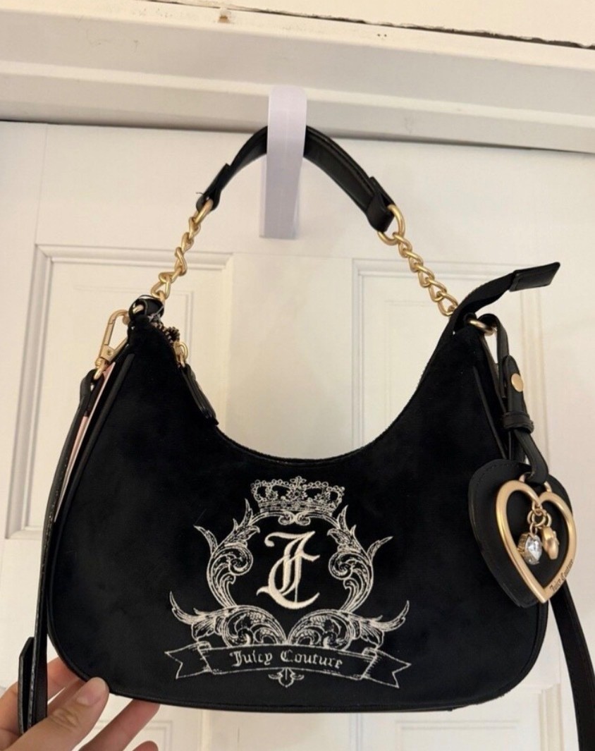 New Black Juicy Couture Purse Need More Juicy Bag Velour Vintage Style