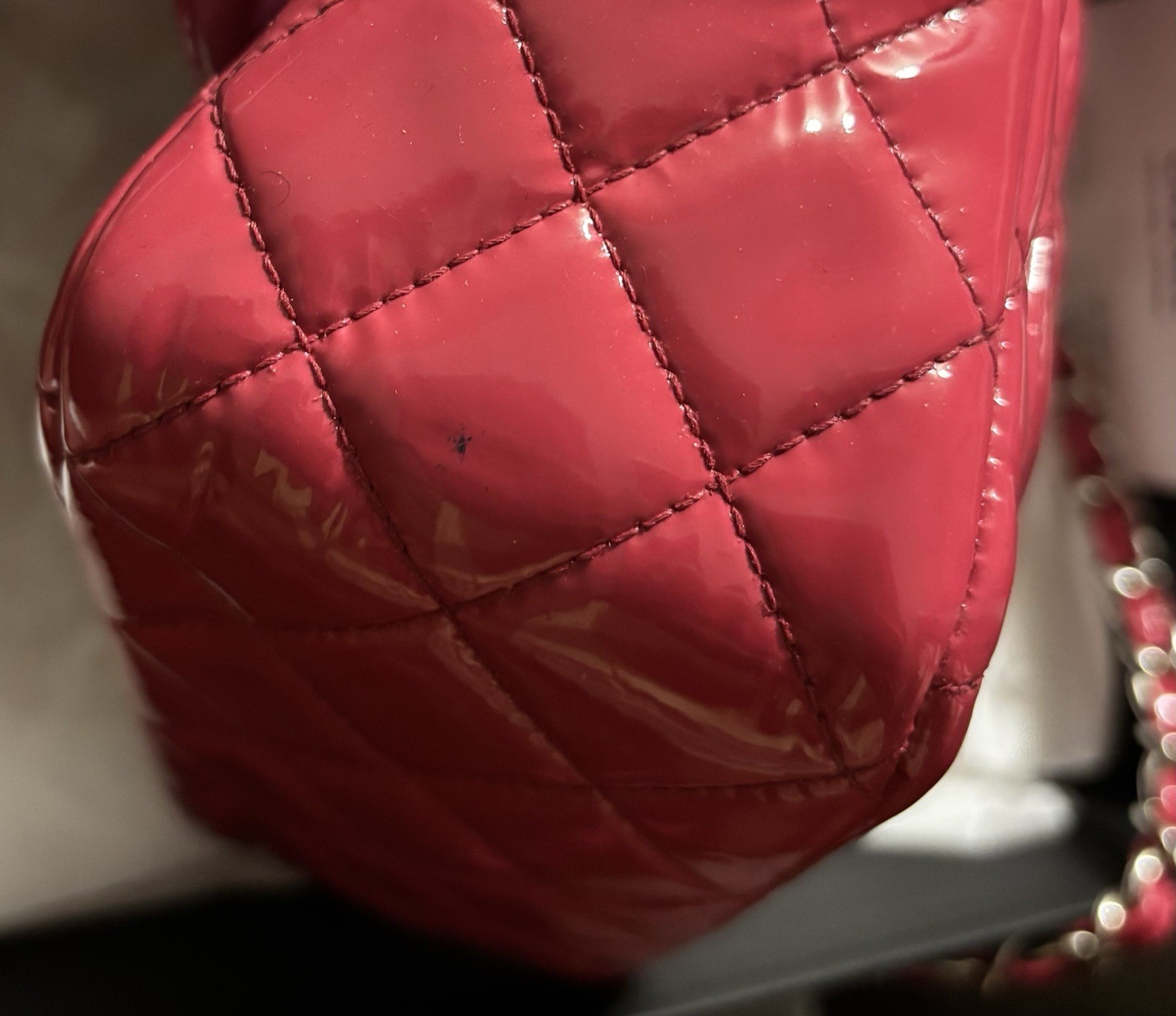 CHANEL Pink Quilted Mini Flap Shoulder Bag Turn Lock Silver Chain