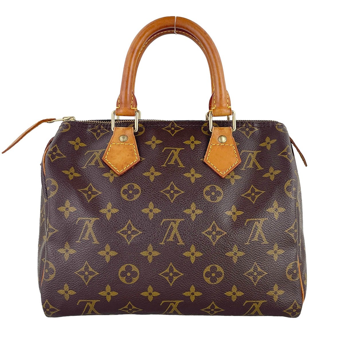 Louis Vuitton Monogram Speedy 25 Leather Fabric Brown Handbag 4512