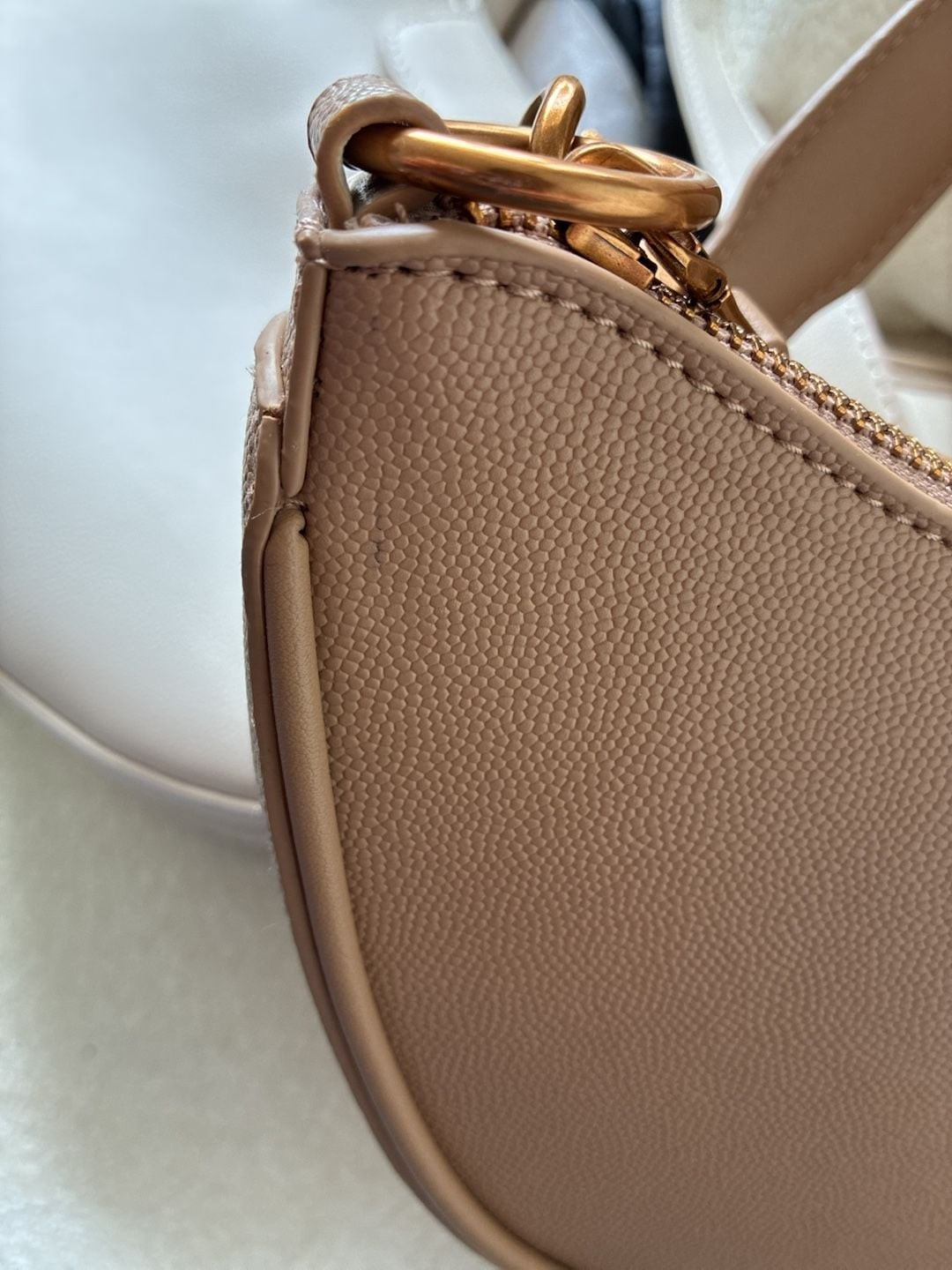 Steve Madden Lohan Crescent Shoulder Bag in Taupe