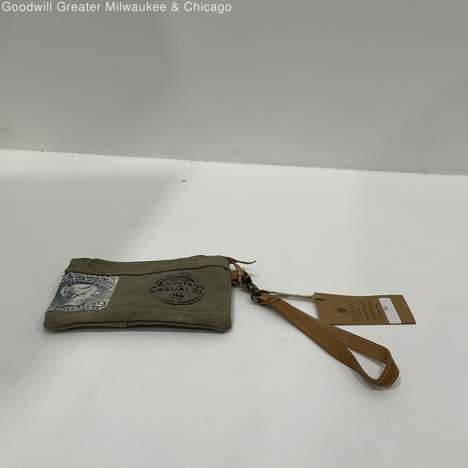 Clea Ray Canvas Stamp Wristlet Pouch