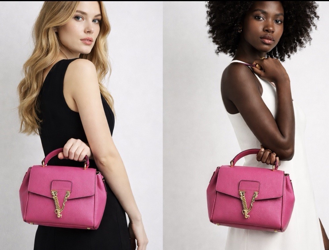Versace Virtus Grainy Calf Small Pink Top Handle Bag 1015556 IT NWT $2100