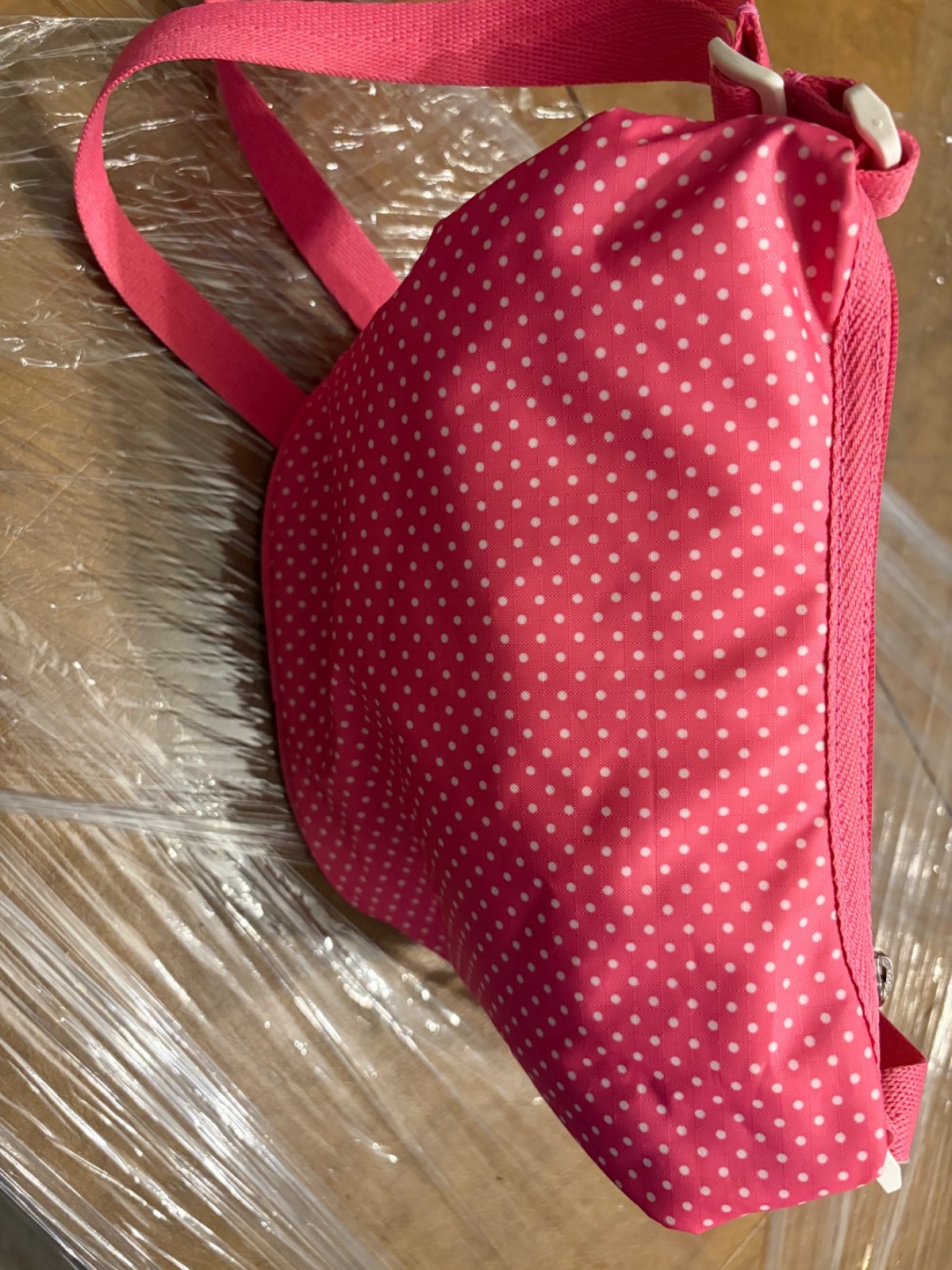 pink polka dots LaSporsac shoulder bag