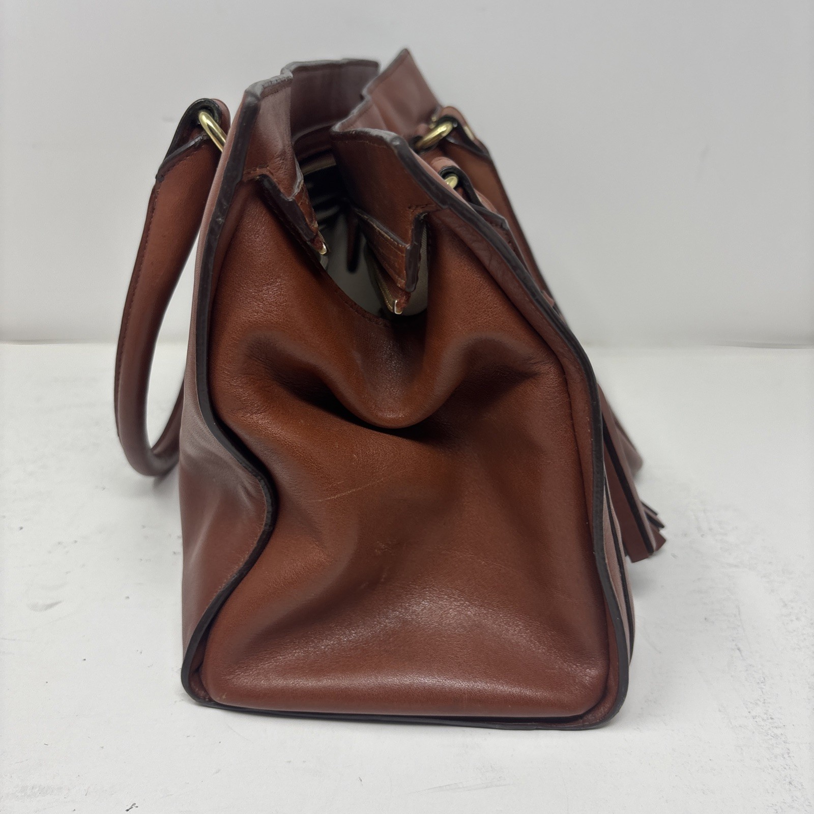 Coach Legacy Chelsea Carryall Satchel 25359 Saddle (Cognac) Glove Tanned Leather