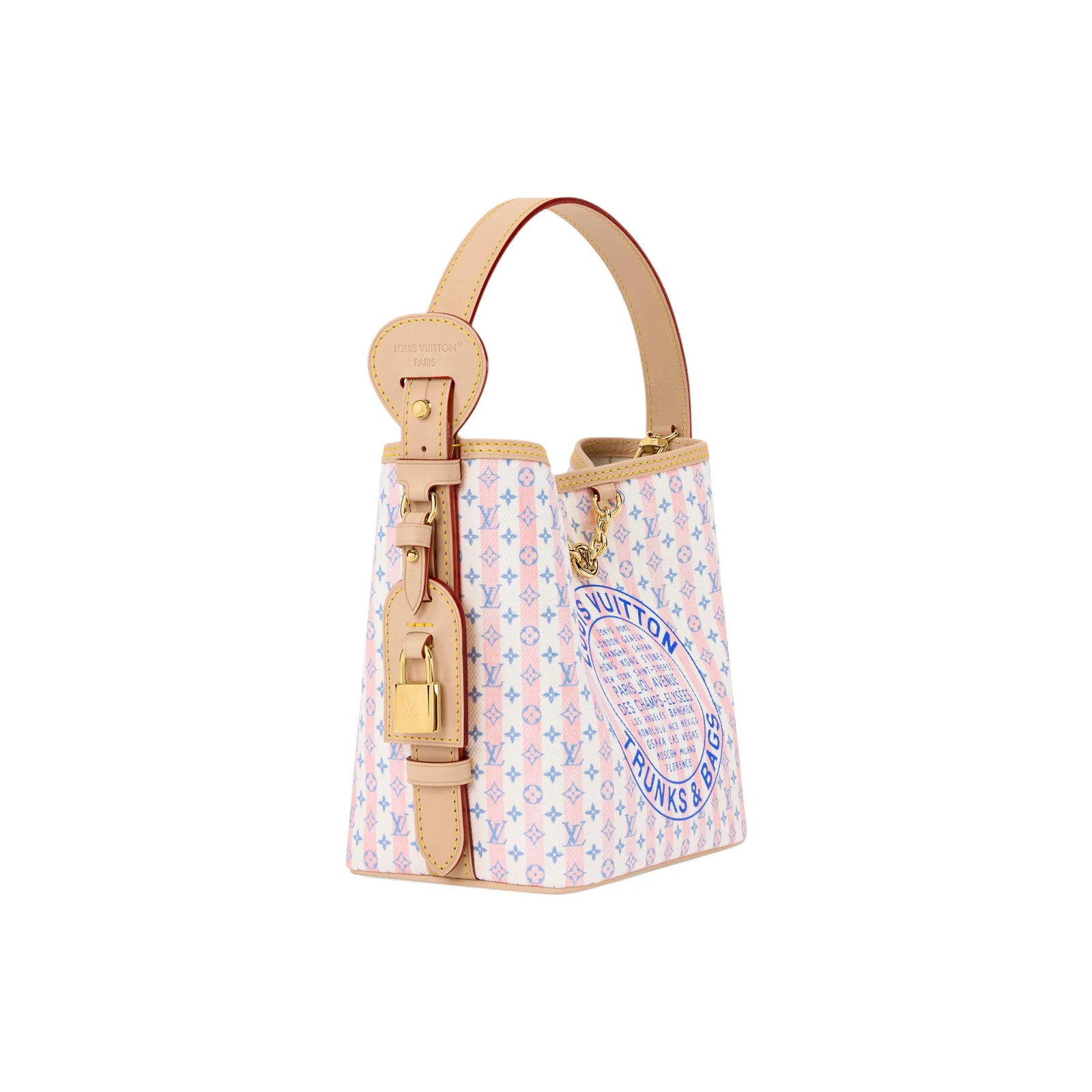 LOUIS VUITTON All In BB Canvas Bucket Bag Small for Women Pink 6.3*4.7*7.1 in