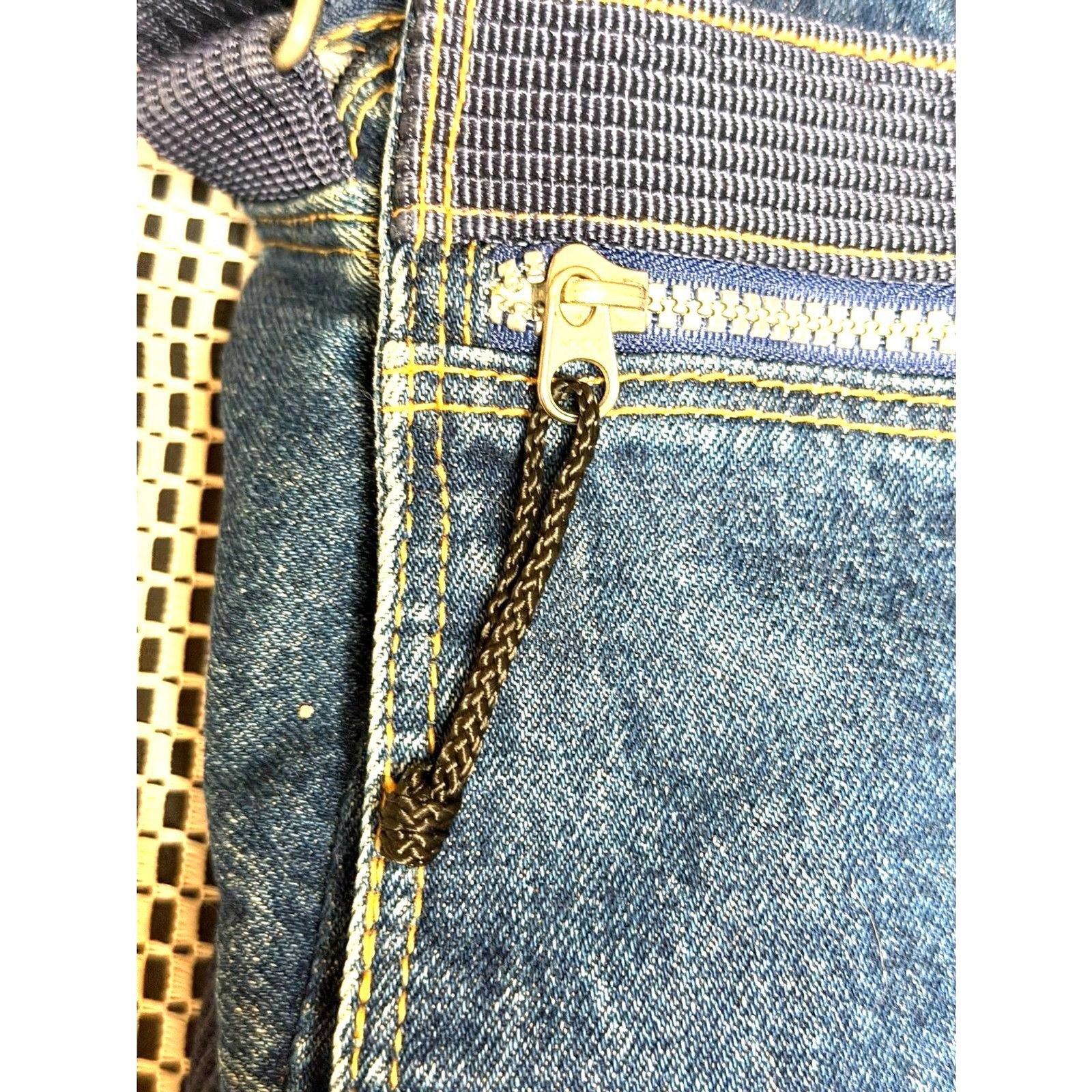 Sports Jeans Denim Crossbody Bag Blue Messenger Shoulder Purse Multi Pocket Y2K