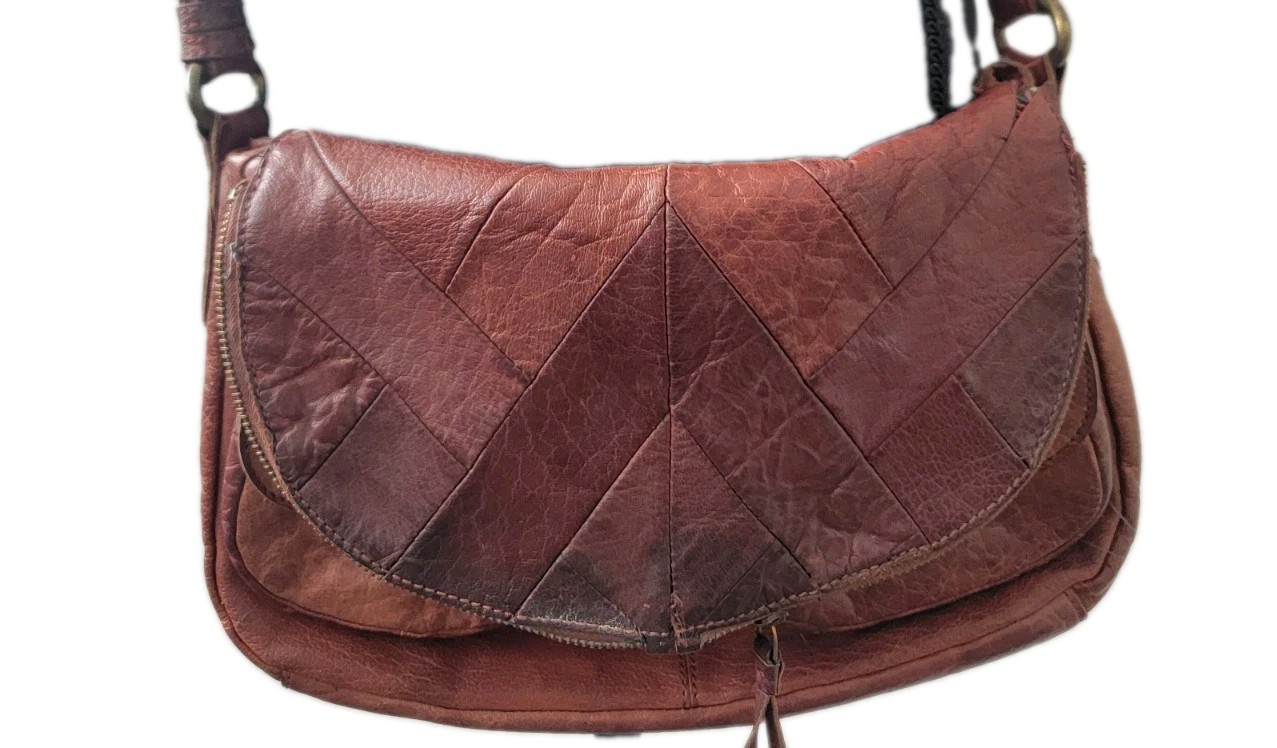 Lucky Brand Leather Purse Crossbody Well Loved Travelers Distressed Bag